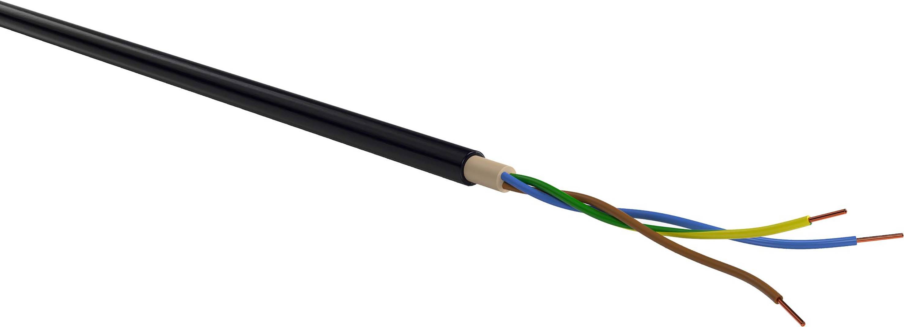 VER NYY-J 3x 2,5RE Eca Ri.50 Energieleitung NYY-J 3 x 2.50mm² Schwarz 50m