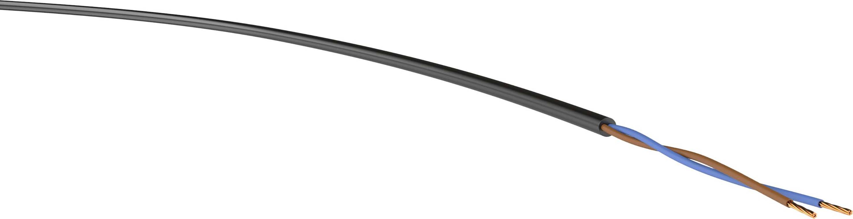 VER H03VV-F 2x0,75sw Ri.100 Energieleitung H03VV-F 2 x 0.75mm² Schwarz 100m