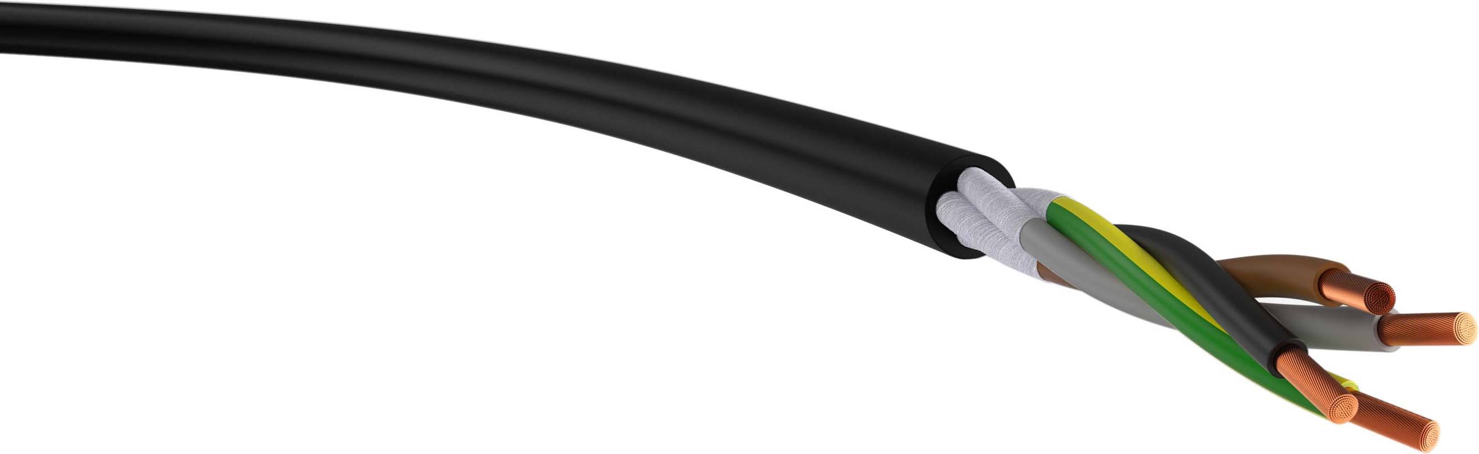 VER H07RN-F 4G 1 Ri. 50 Energieleitung H07RN-F 4G 1mm² Schwarz 50m