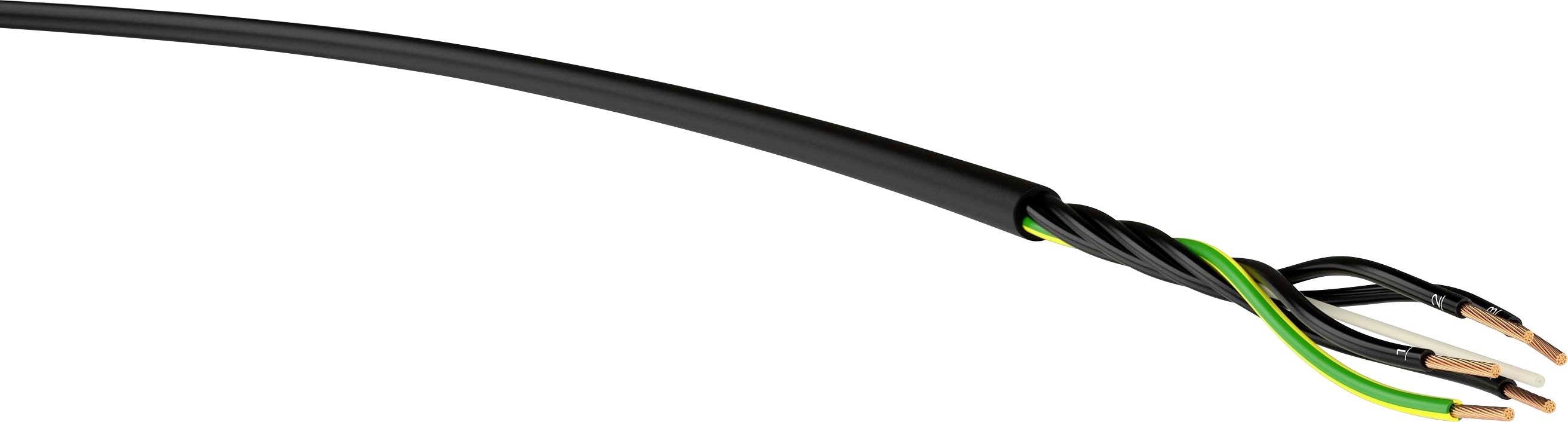 VER YSLY-JZ 5x 1,5swRi.100 Energieleitung YSLY-JZ 5 x 1.50mm² Schwarz 100m