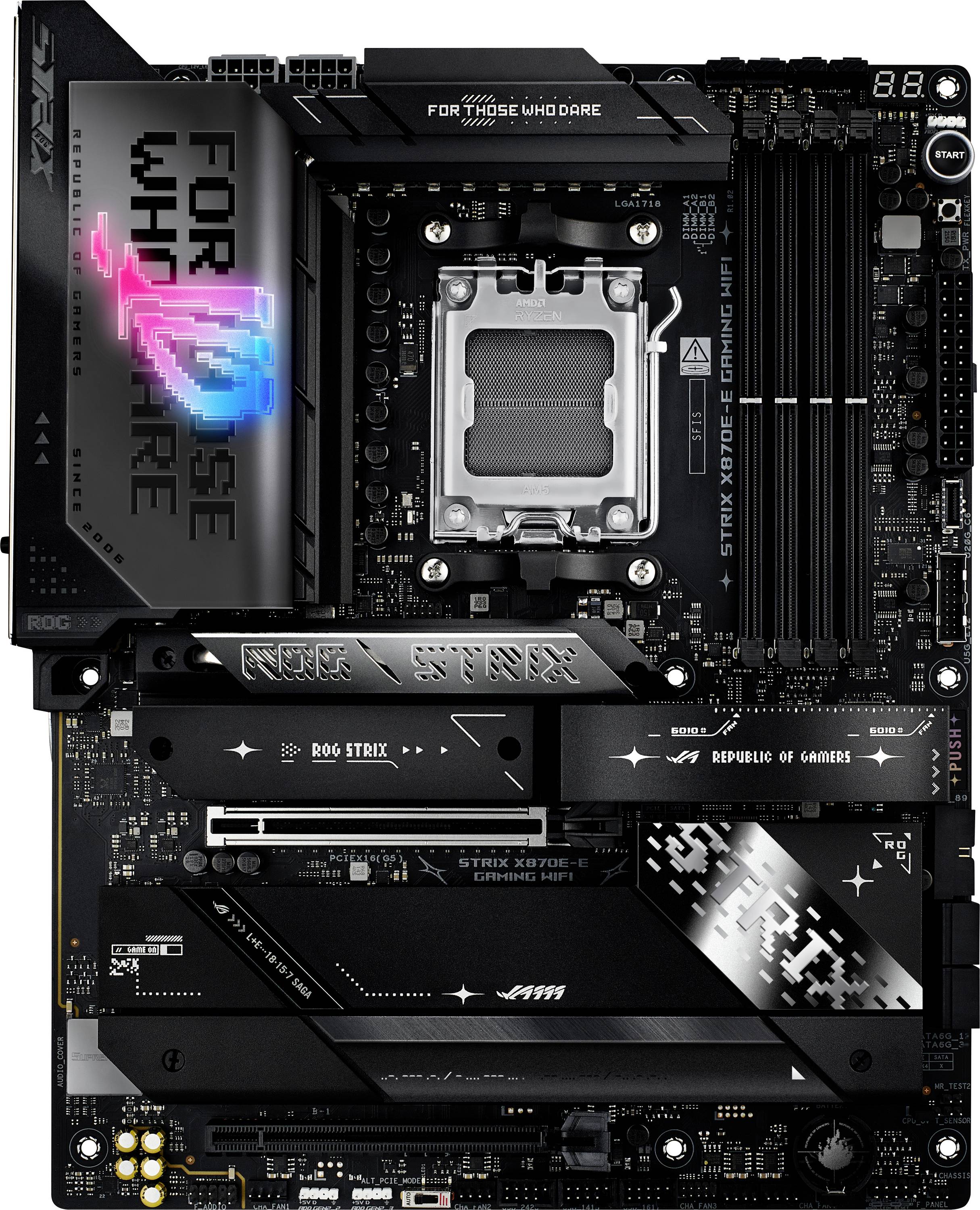 Asus ROG STRIX X870E-E Gaming WIFI (AM5) Mainboard Sockel (PC) AMD® AM5 Formfaktor (Details) ATX Mainboard-Chipsatz AMD® X870
