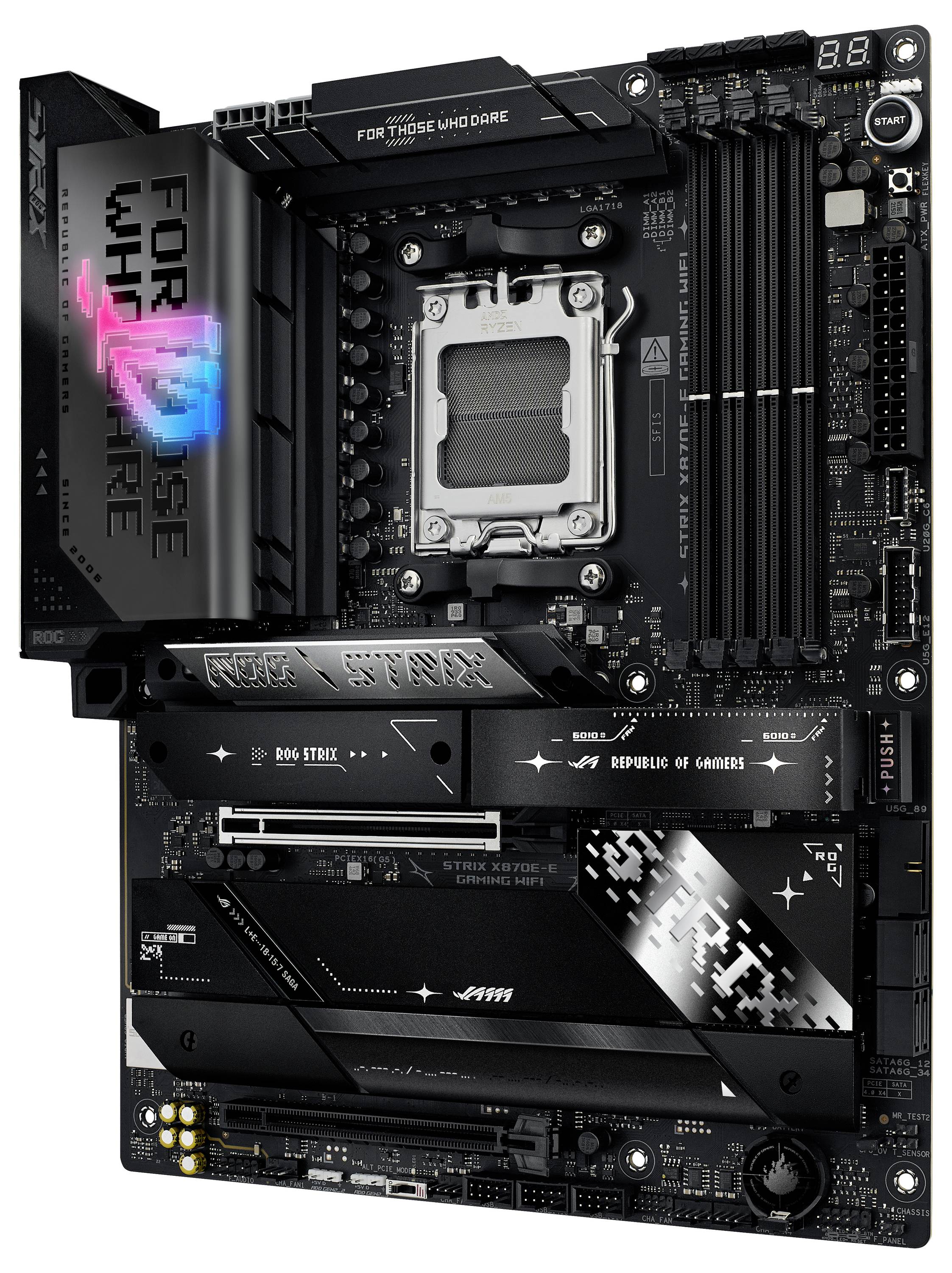 Asus ROG STRIX X870E-E Gaming WIFI (AM5) Mainboard Sockel (PC) AMD® AM5 Formfaktor (Details) ATX Mainboard-Chipsatz AMD® X870