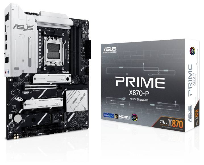 Asus PRIME X870-P (AM5) (D) Mainboard Sockel (PC) AMD® AM5 Formfaktor (Details) ATX Mainboard-Chipsatz AMD® X870