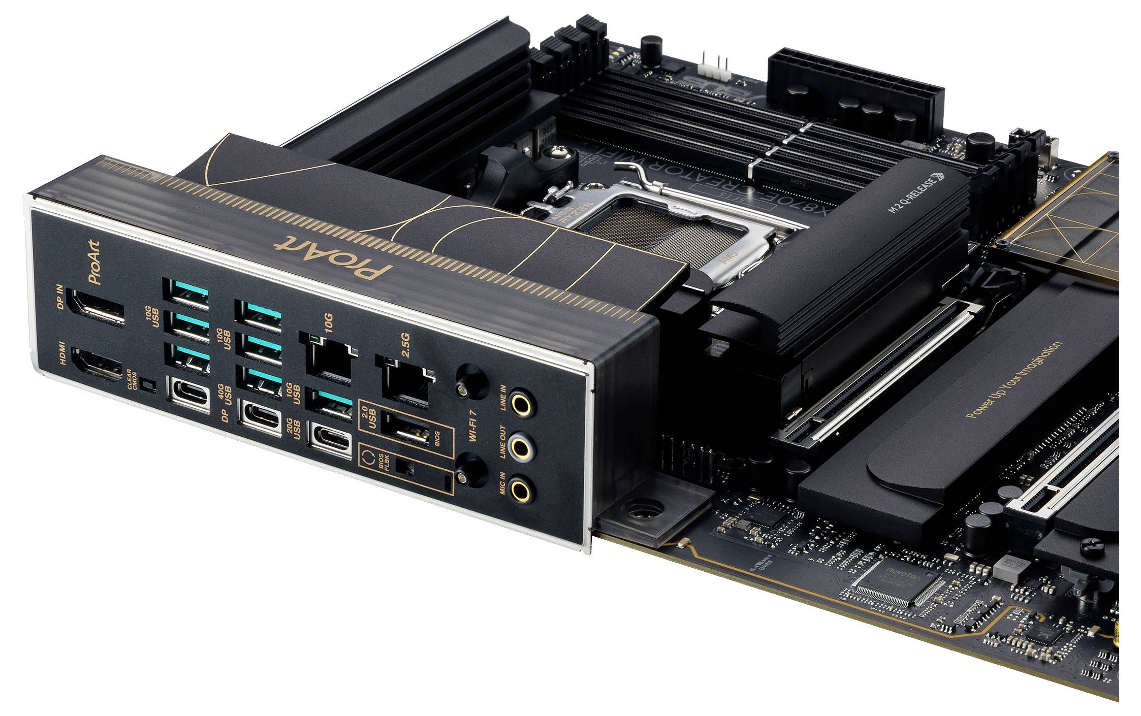 Asus PROART X870E-Creator WIFI (AM5) (D) Mainboard Sockel (PC) AMD® AM5 Formfaktor (Details) ATX Mainboard-Chipsatz AMD® X870