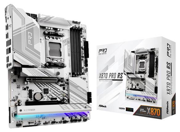 ASRock X870 Pro RS (AM5) Mainboard Sockel (PC) AMD® AM5 Formfaktor (Details) E-ATX Mainboard-Chipsatz AMD® X870
