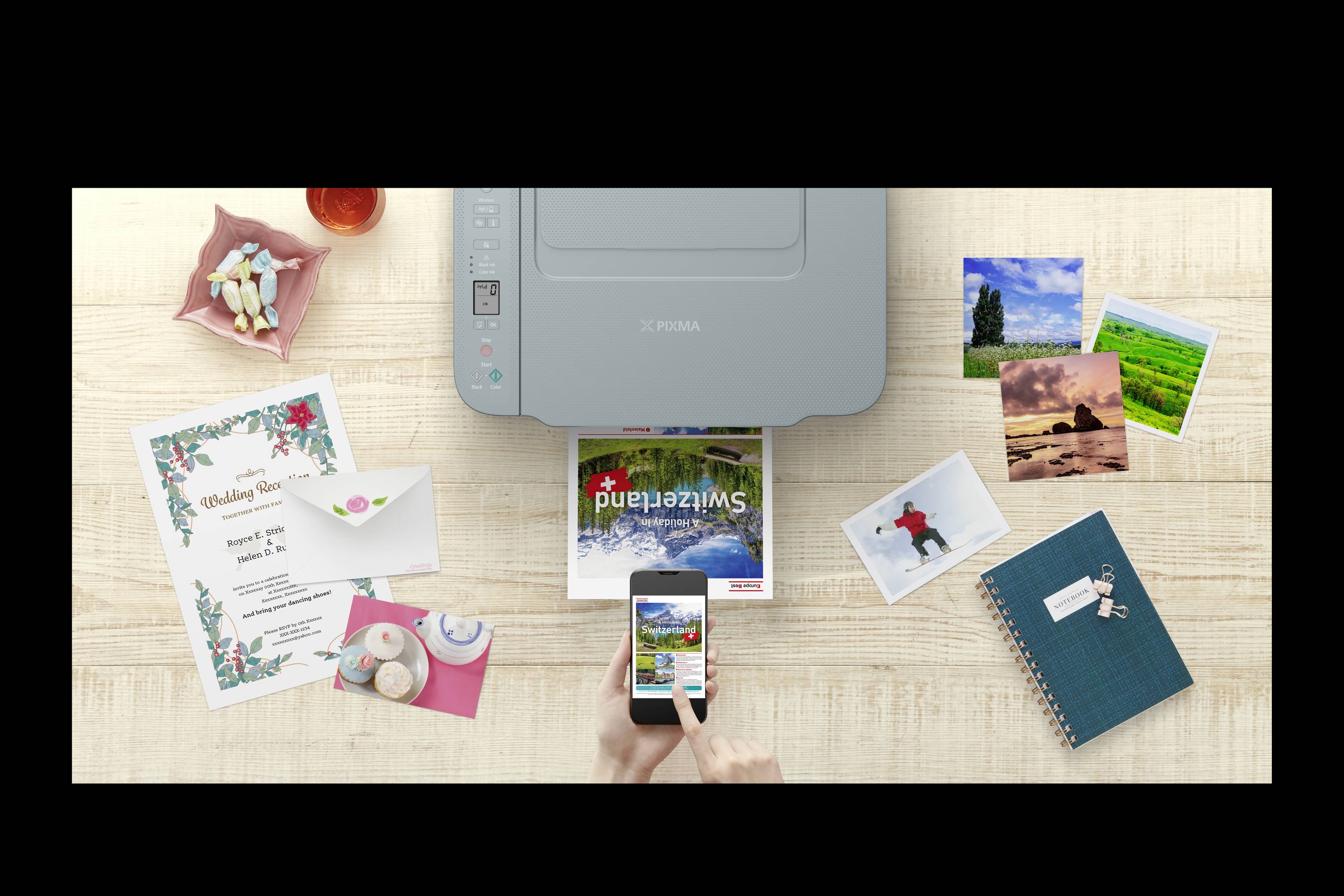 Canon PIXMA TS3752I EUR BL Multifunktionsdrucker Tintenstrahl Farbe A4 Drucker, Scanner, Kopierer Duplex, USB, WLAN