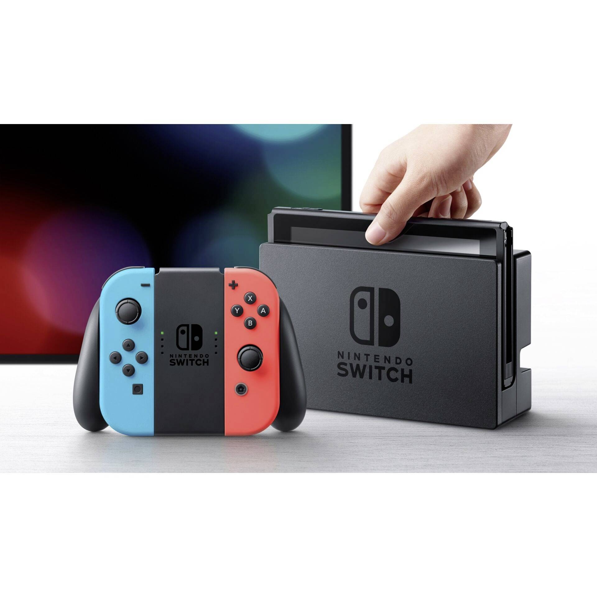 Nintendo Switch Konsole 32GB Grau, Neonblau, Neonrot inkl. Switch Sports + Gurt, inkl. 12 Monate Switch Online