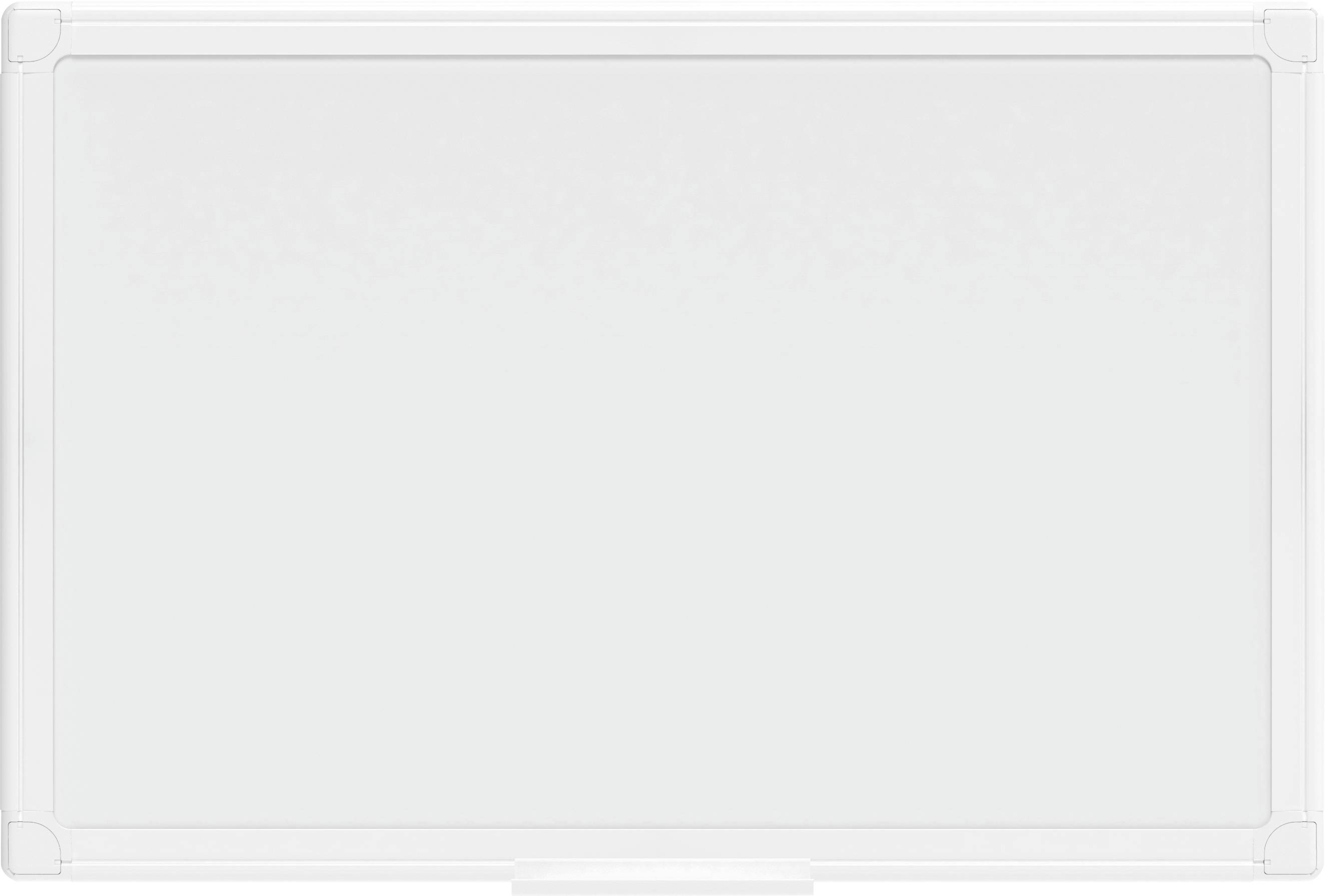 Eine leere weiße Tafel ohne Text oder Markierungen.