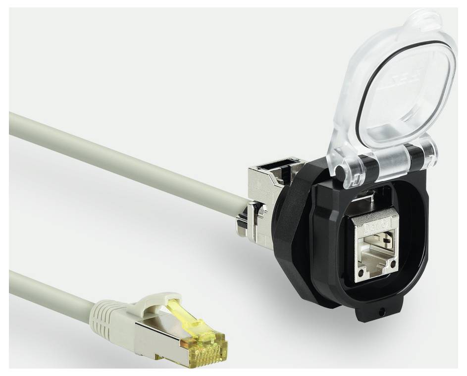 Lütze 493081.0060 RJ45-Einbaudose Stecker, gerade, Buchse, gerade 0.6m Polzahl Sensoren: 8 1St.