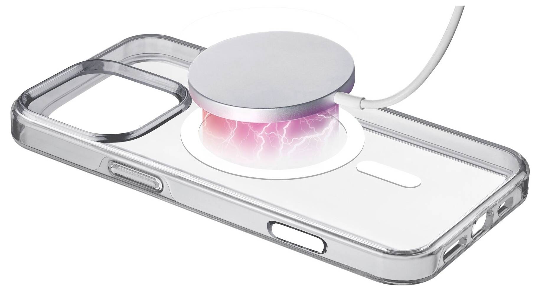 Cellularline Gloss MagSafe Case Backcover Apple iPhone 16 Pro Transparent Induktives Laden GLOSSMAGIPH16PROT