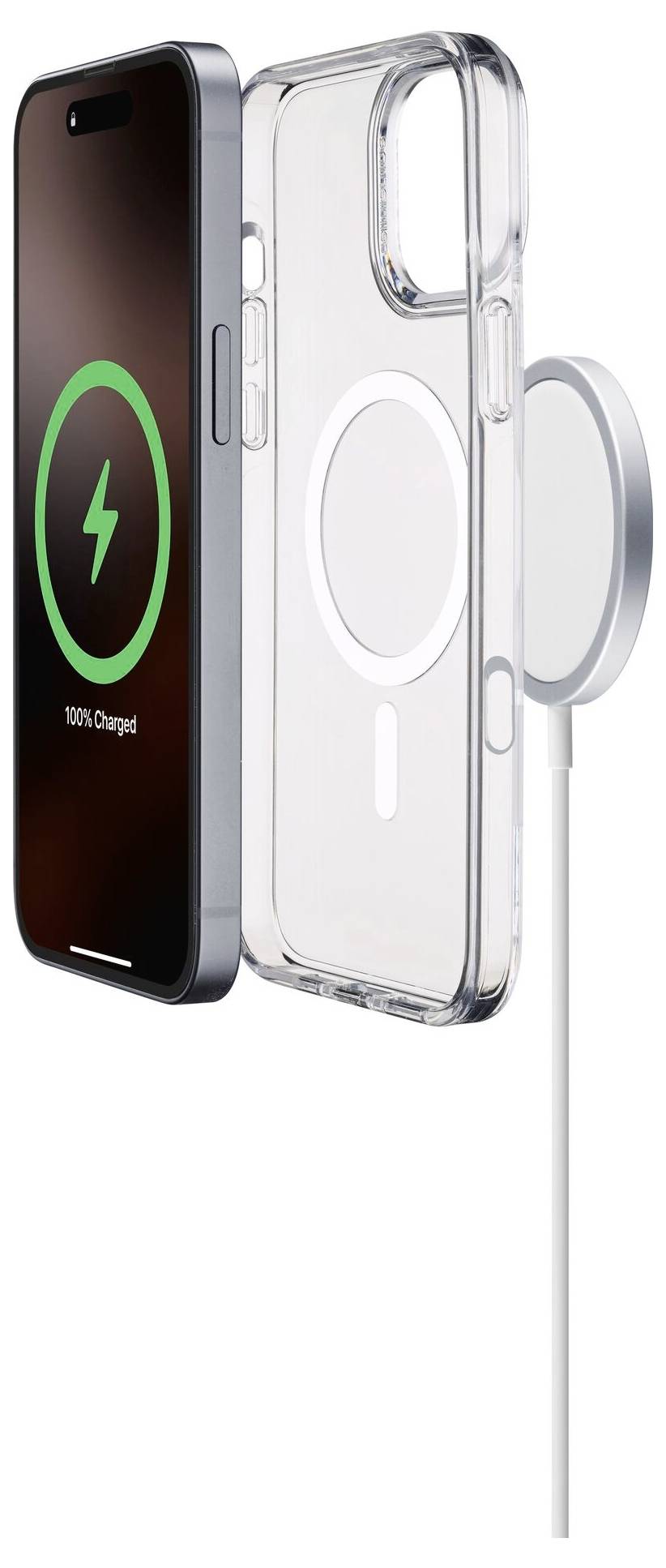 Cellularline Gloss MagSafe Case Backcover Apple iPhone 16 Pro Transparent Induktives Laden GLOSSMAGIPH16PROT
