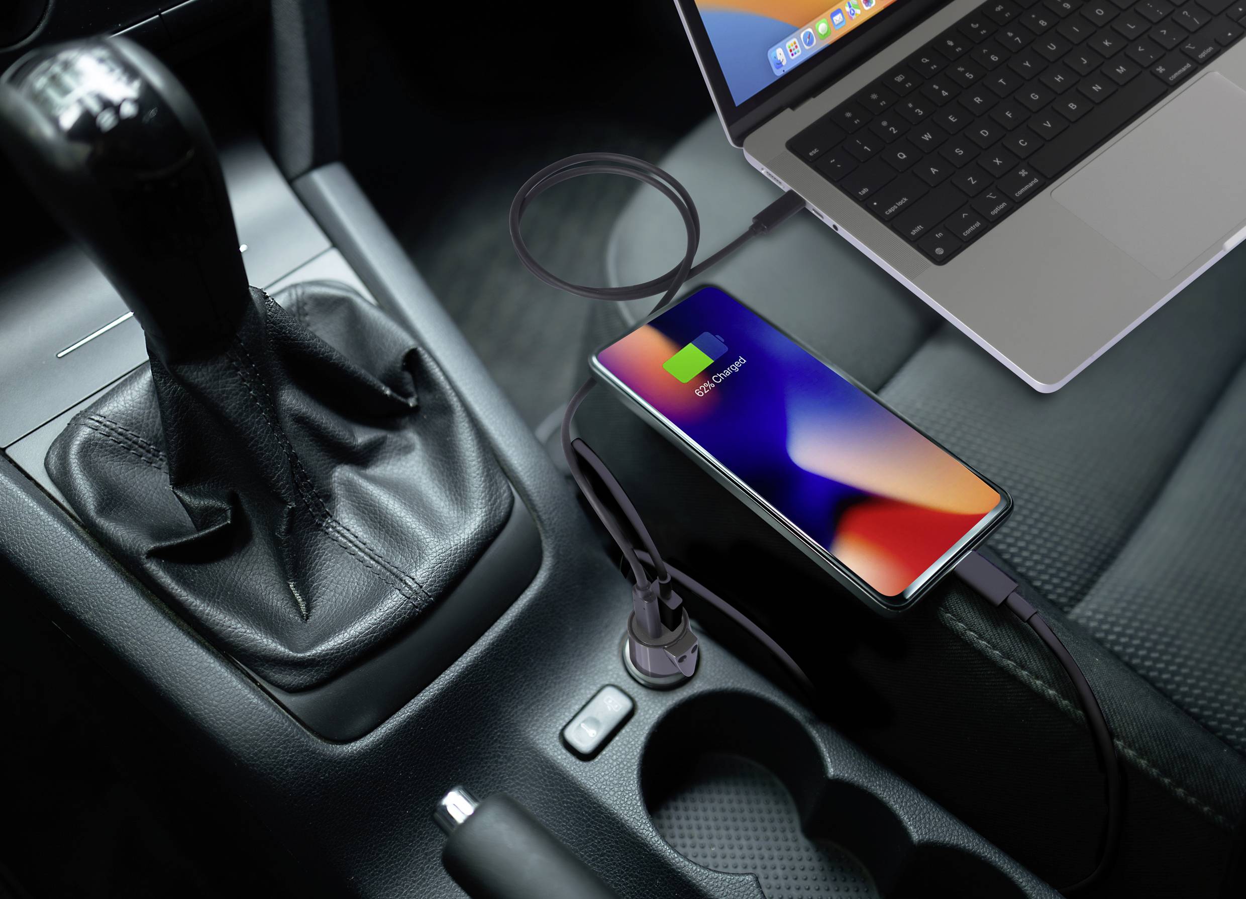 VOLTCRAFT VC-CPS-45W USB Ladegerät 1x USB-A, 1x USB-C® Schwarz KFZ