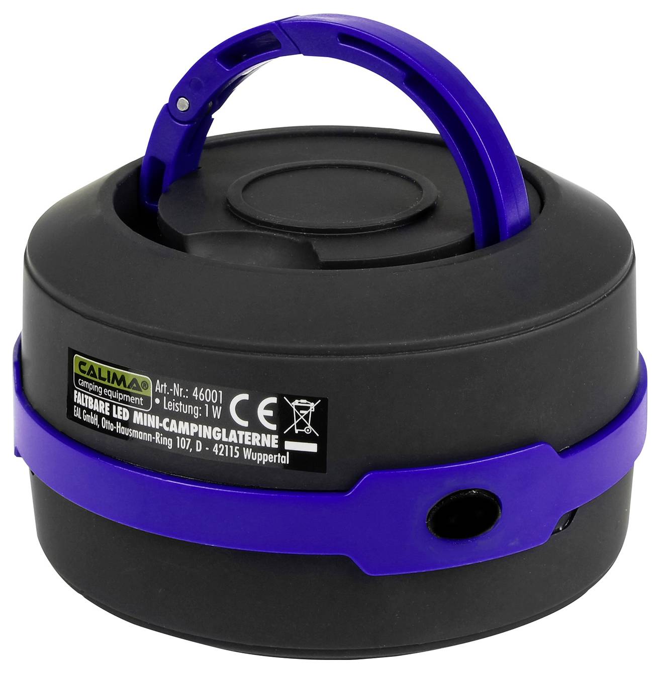 Calima 46001 Camping-Laterne batteriebetrieben 135g Schwarz-Blau