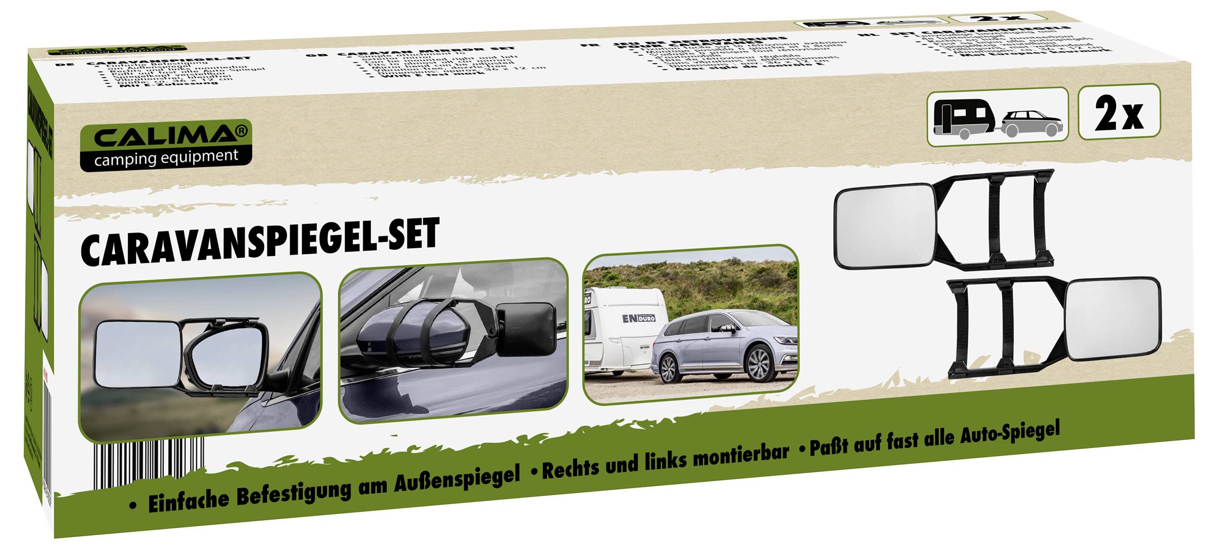 Calima 46042 Aufsatzspiegel 370 mm x 120 mm x 90 mm