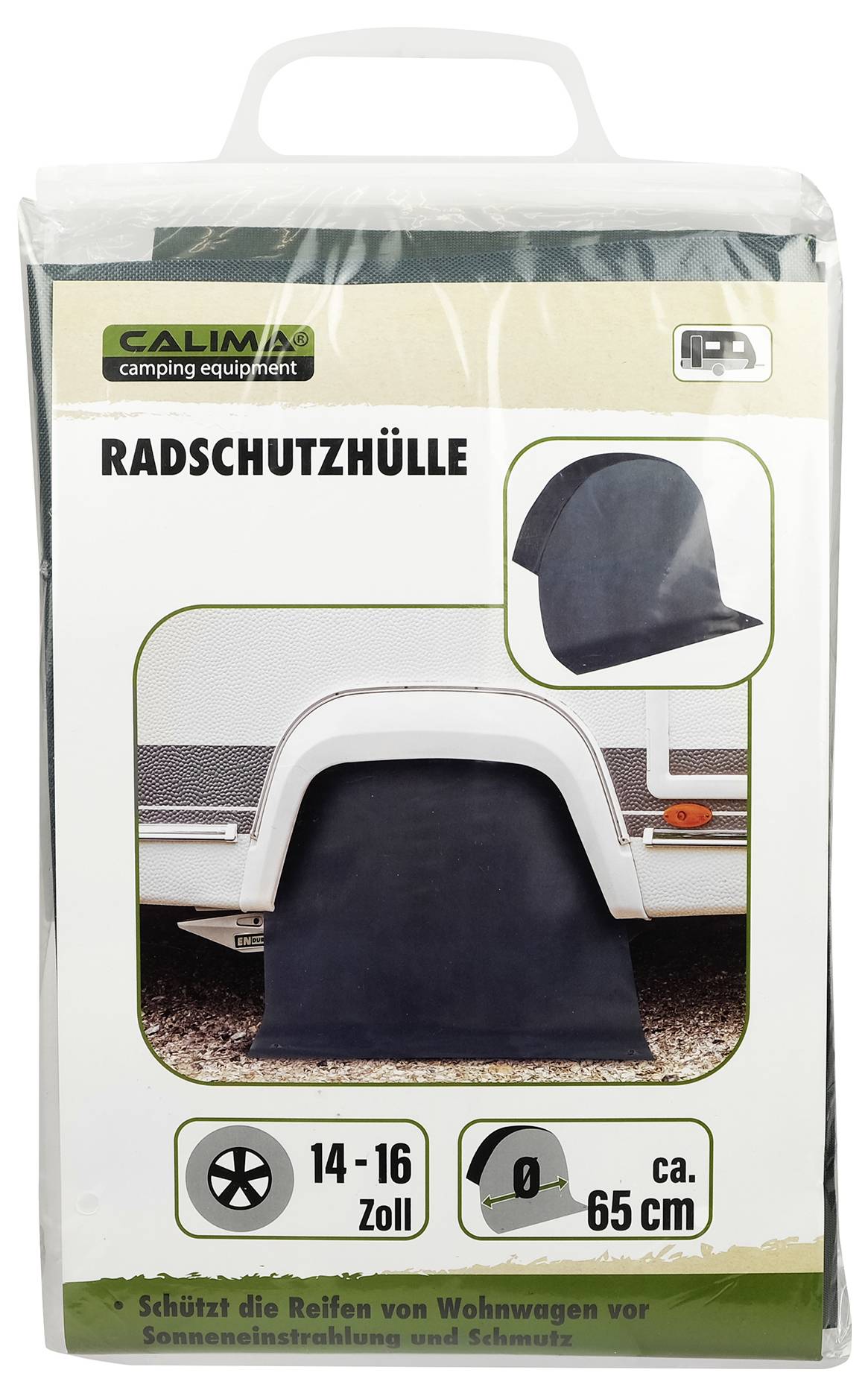 Calima 46069 Radschutzhülle R14 bis R16 Polyester 650mm x 650mm x 210mm