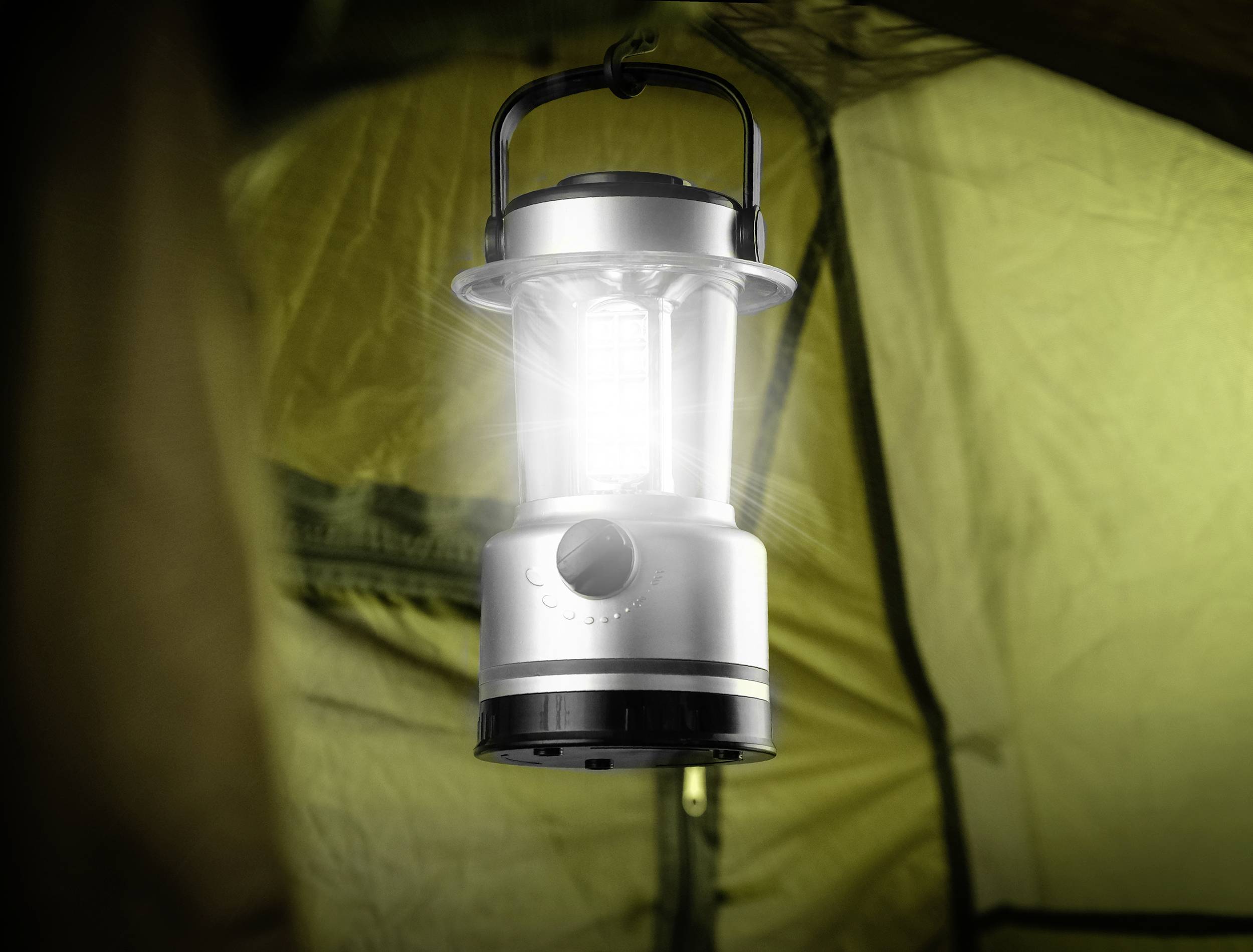 Calima 46000 LED Camping-Laterne 352g Silber-Blau