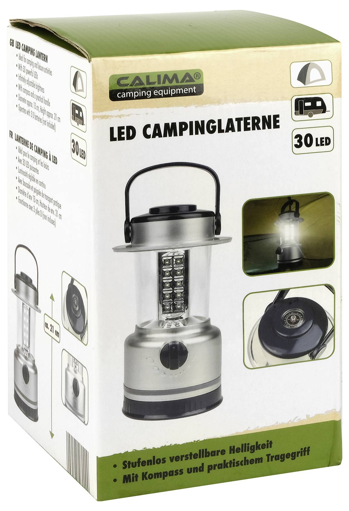 Calima 46000 LED Camping-Laterne 352g Silber-Blau