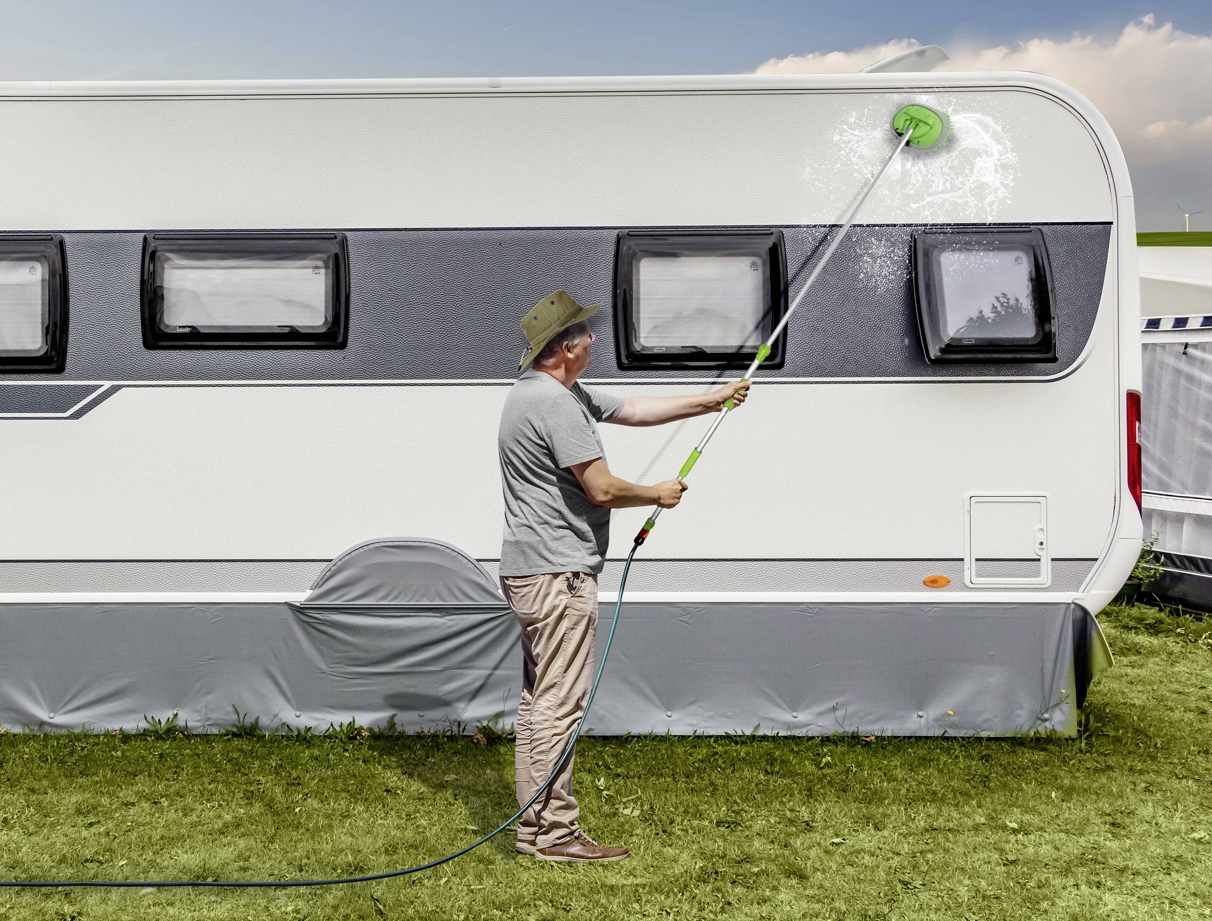 Calima 46005 Mikrofaser Waschmopp mit Teleskopstange 1St.