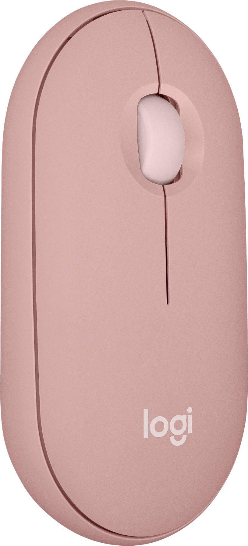 Logitech Pebble Mouse 2 M350s - TONAL ROSE - EMEA-808 Maus Bluetooth® Optisch Rose 3 Tasten 400 dpi, 4000 dpi Integriertes