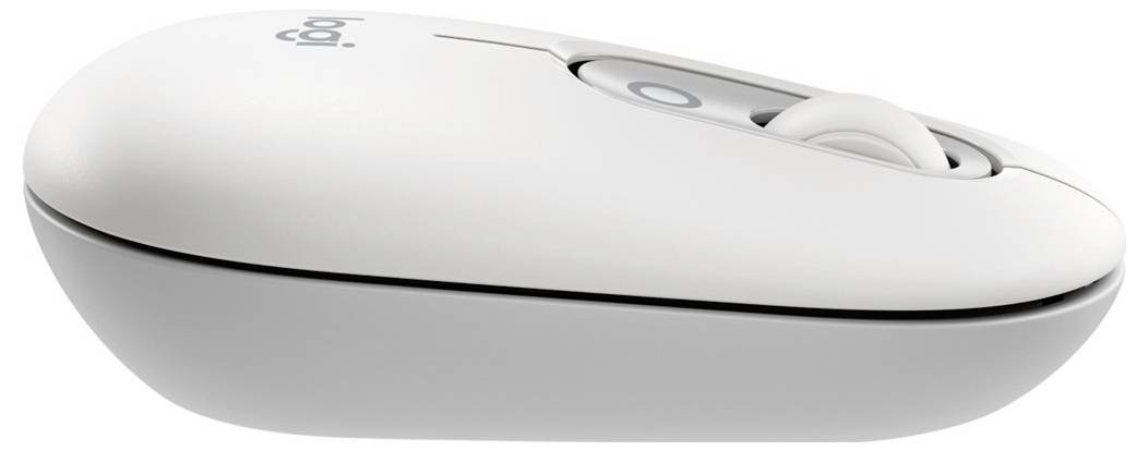 Logitech POP Maus Bluetooth® Optisch Weiß 4 Tasten 4000 dpi Easy Switch 3 Geräte, Integriertes Scrollrad
