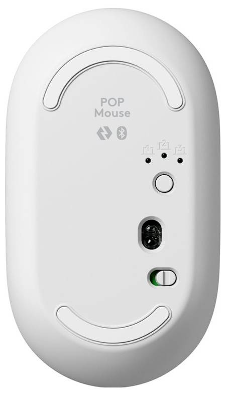 Logitech POP Maus Bluetooth® Optisch Weiß 4 Tasten 4000 dpi Easy Switch 3 Geräte, Integriertes Scrollrad