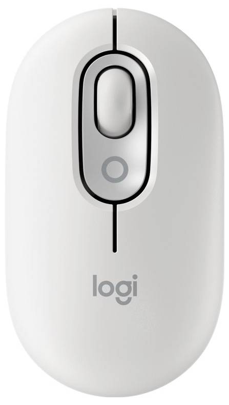 Logitech POP Maus Bluetooth® Optisch Weiß 4 Tasten 4000 dpi Easy Switch 3 Geräte, Integriertes Scrollrad