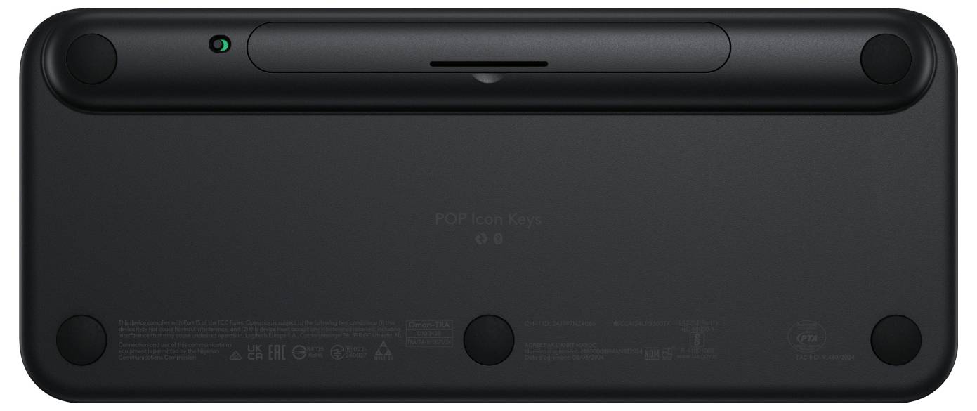 Logitech POP ICON KEYS Bluetooth® Tastatur Deutsch, QWERTZ Graphite Easy Switch 3 Geräte, Multimediatasten, Multipair-Funktion