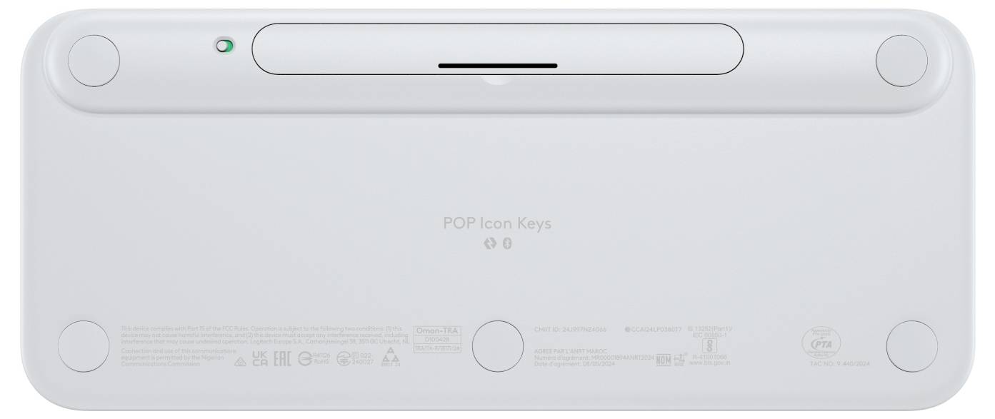 Logitech POP ICON KEYS Bluetooth® Tastatur Deutsch, QWERTZ Weiß Easy Switch 3 Geräte, Multimediata