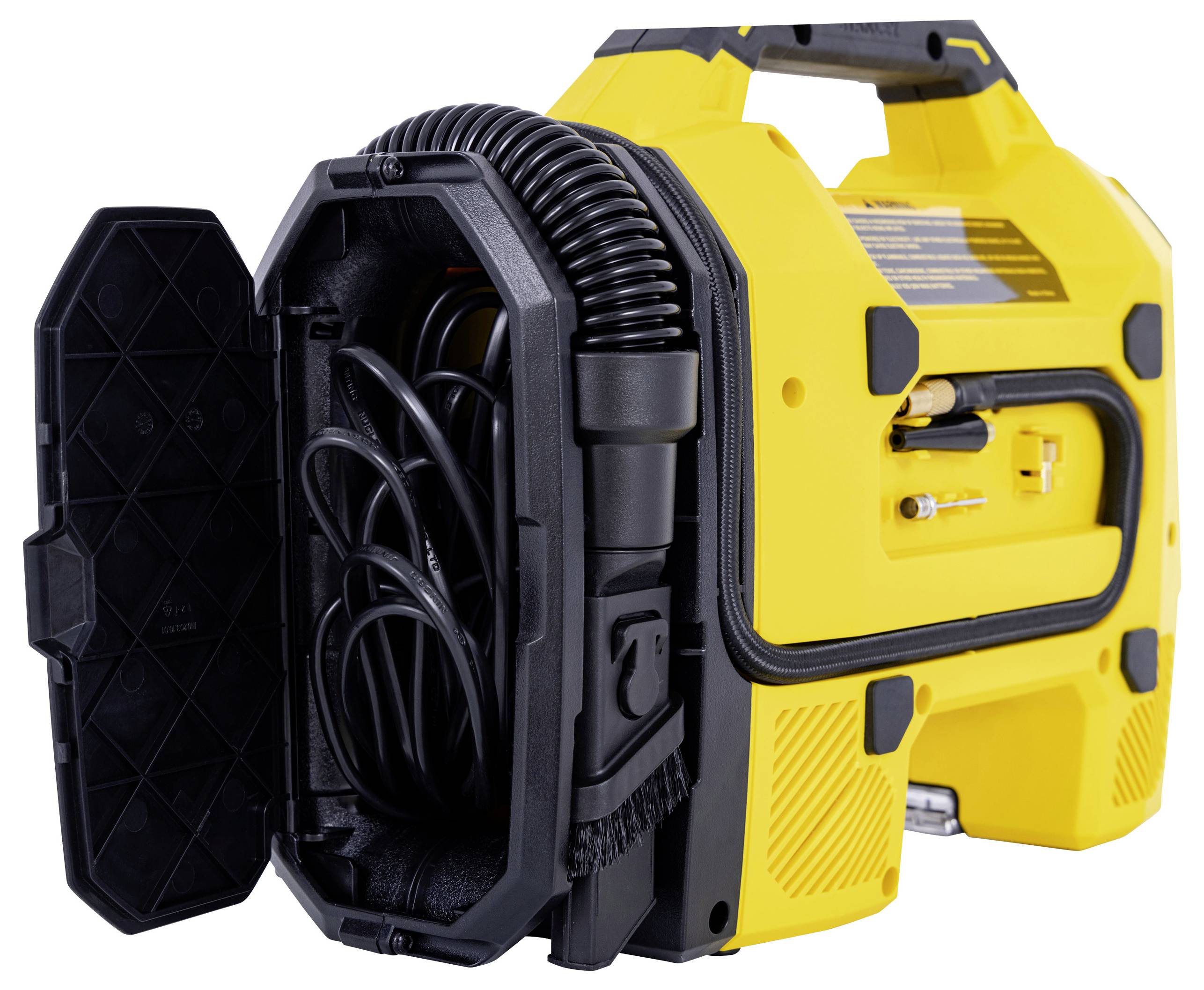 STANLEY SXVI02001 Akku-Kompressor 10 bar 12V Adapter zum Betrieb per Kabel, Digitales Display