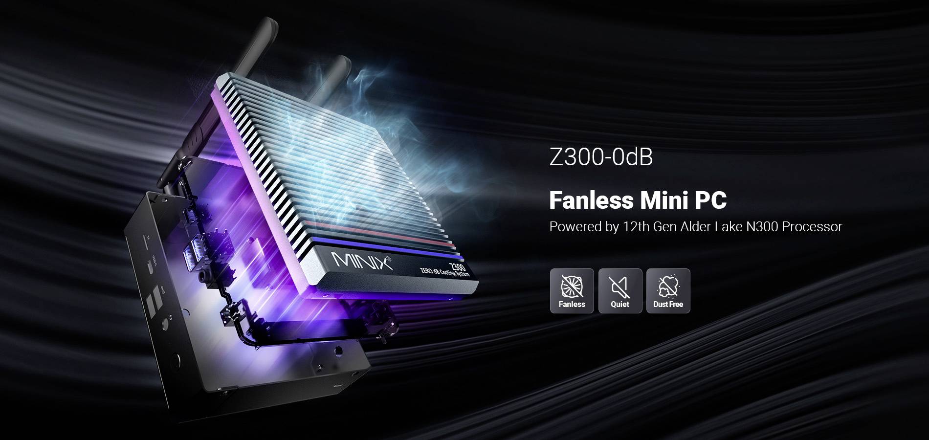 Minix Mini PC NEO Z300 ZERO db Intel® Core™ i3 N300 3.80GHz 16GB RAM 512GB SSD Intel UHD Graphics Win 11 Pro NEO Z300-0db (512GB)