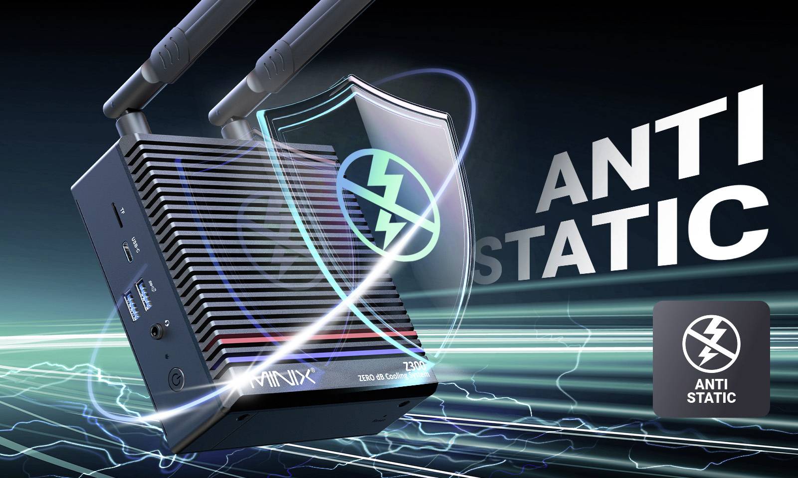 Minix Mini PC NEO Z300 ZERO db Intel® Core™ i3 N300 3.80GHz 16GB RAM 512GB SSD Intel UHD Graphics Win 11 Pro NEO Z300-0db (512GB)