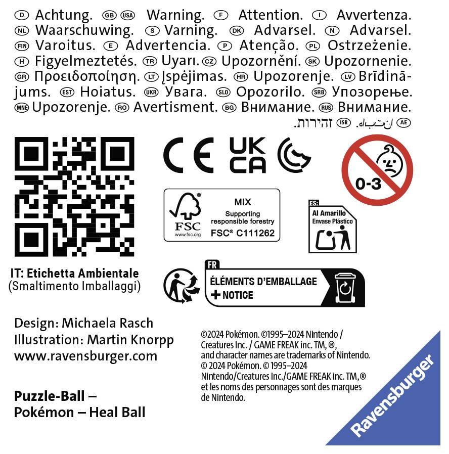 Ravensburger Pokémon Heilball 3D Puzzle 11582