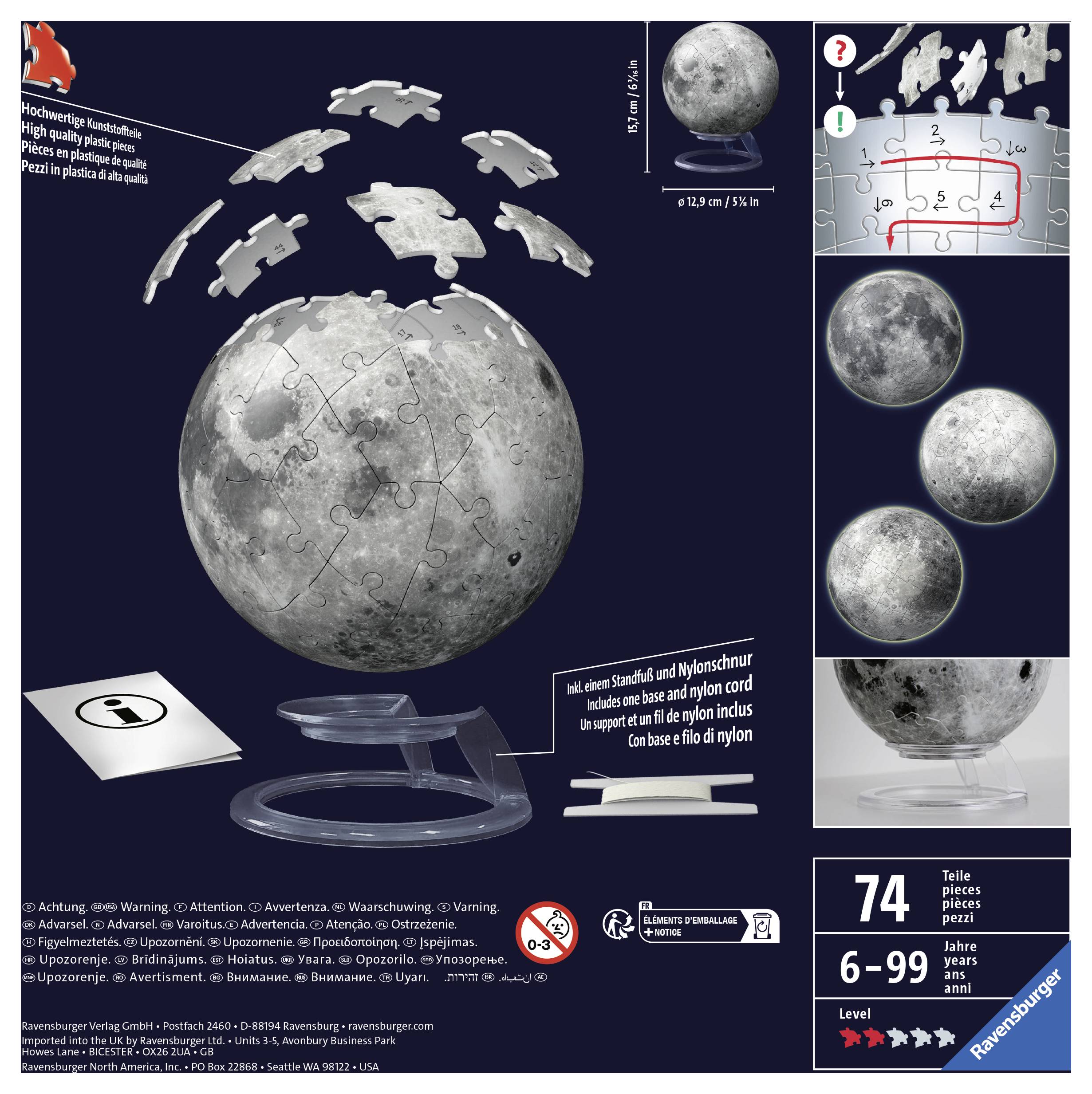 Ravensburger Der Mond - Glow-in-the-Dark 3D Puzzle 11586