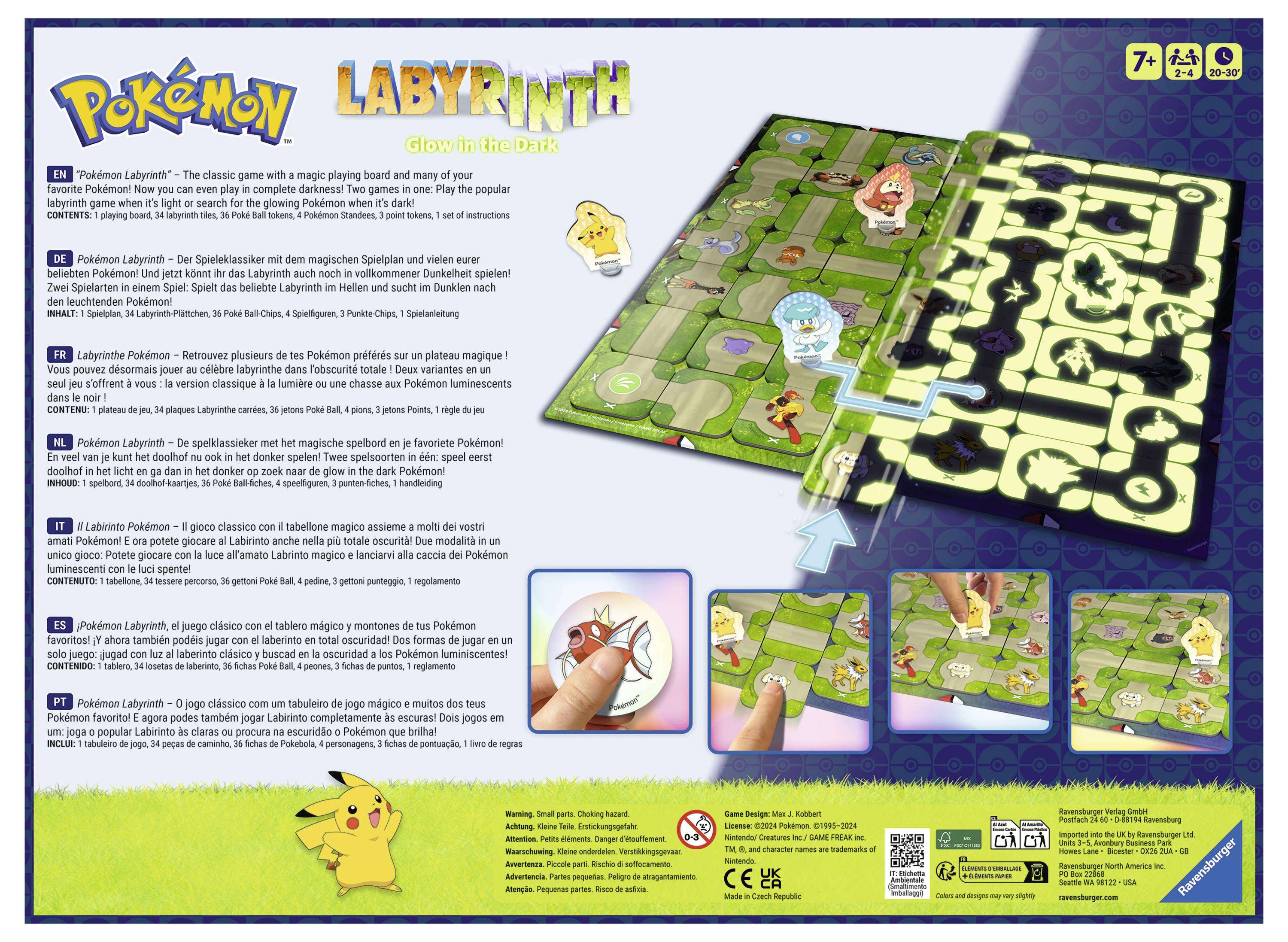 Ravensburger 22705 Pokémon Labyrinth Glow in the Dark