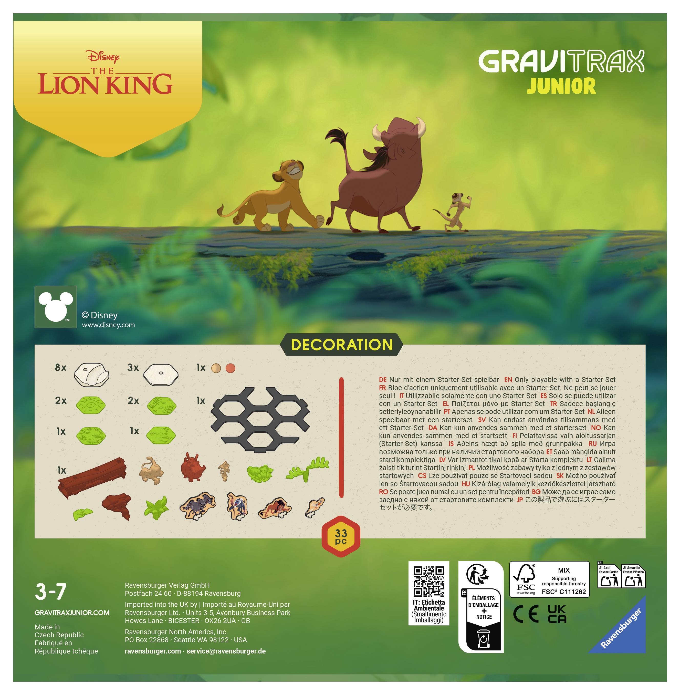 Ravensburger 23862 GraviTrax Junior Extension Lion King