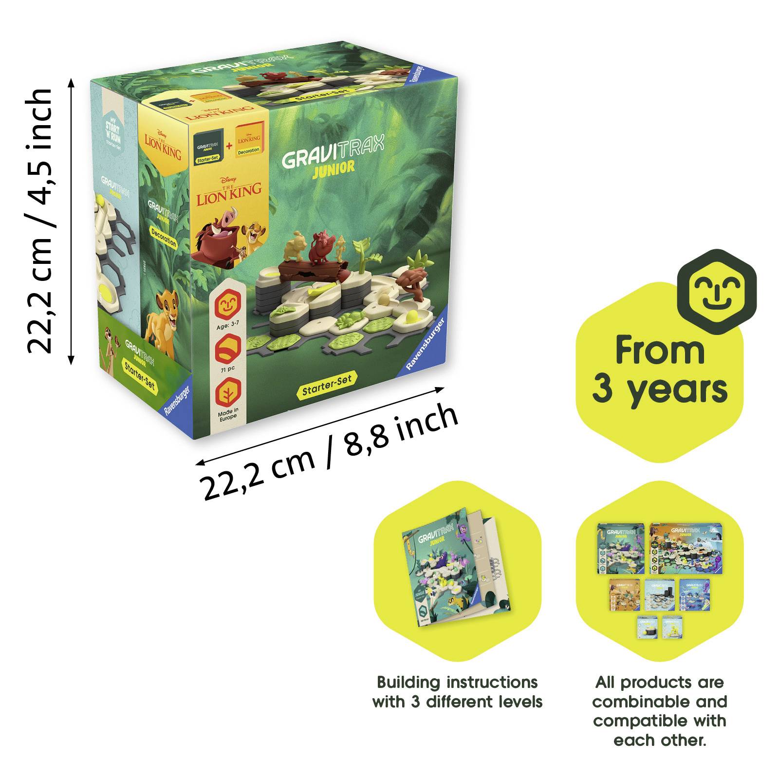 Ravensburger 73437 GraviTrax Junior Starter-Set Lion King