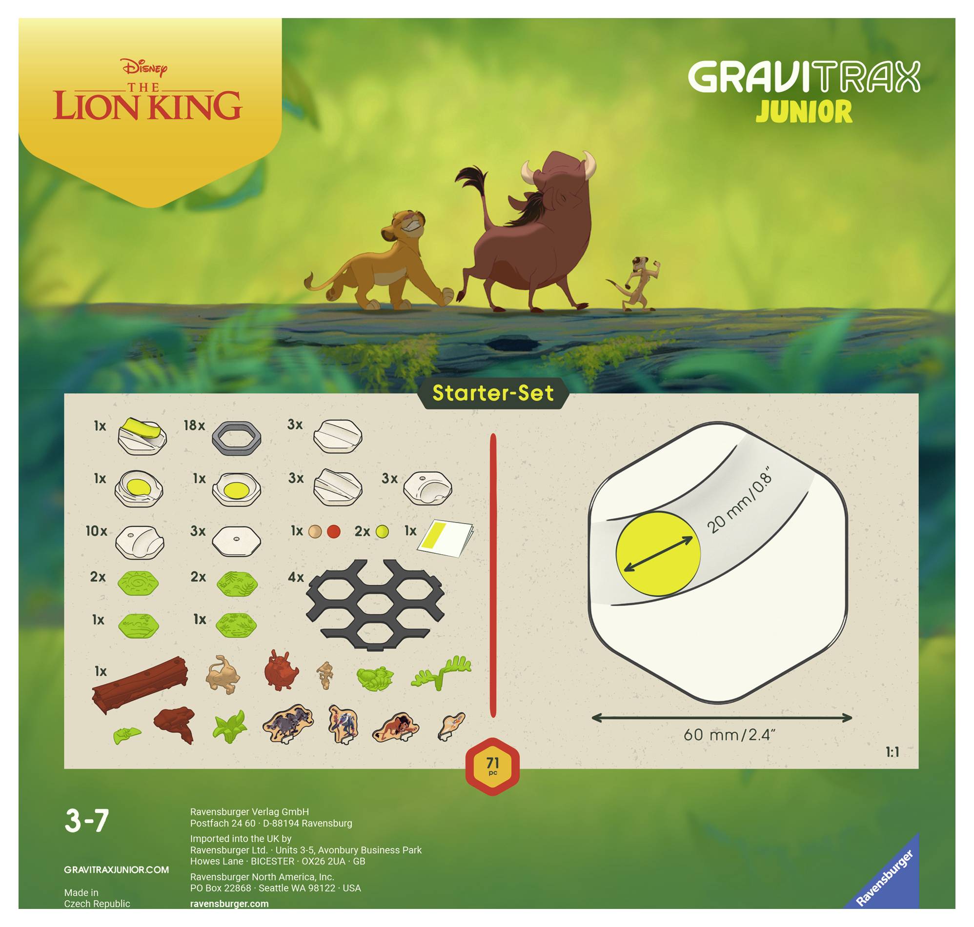 Ravensburger 73437 GraviTrax Junior Starter-Set Lion King