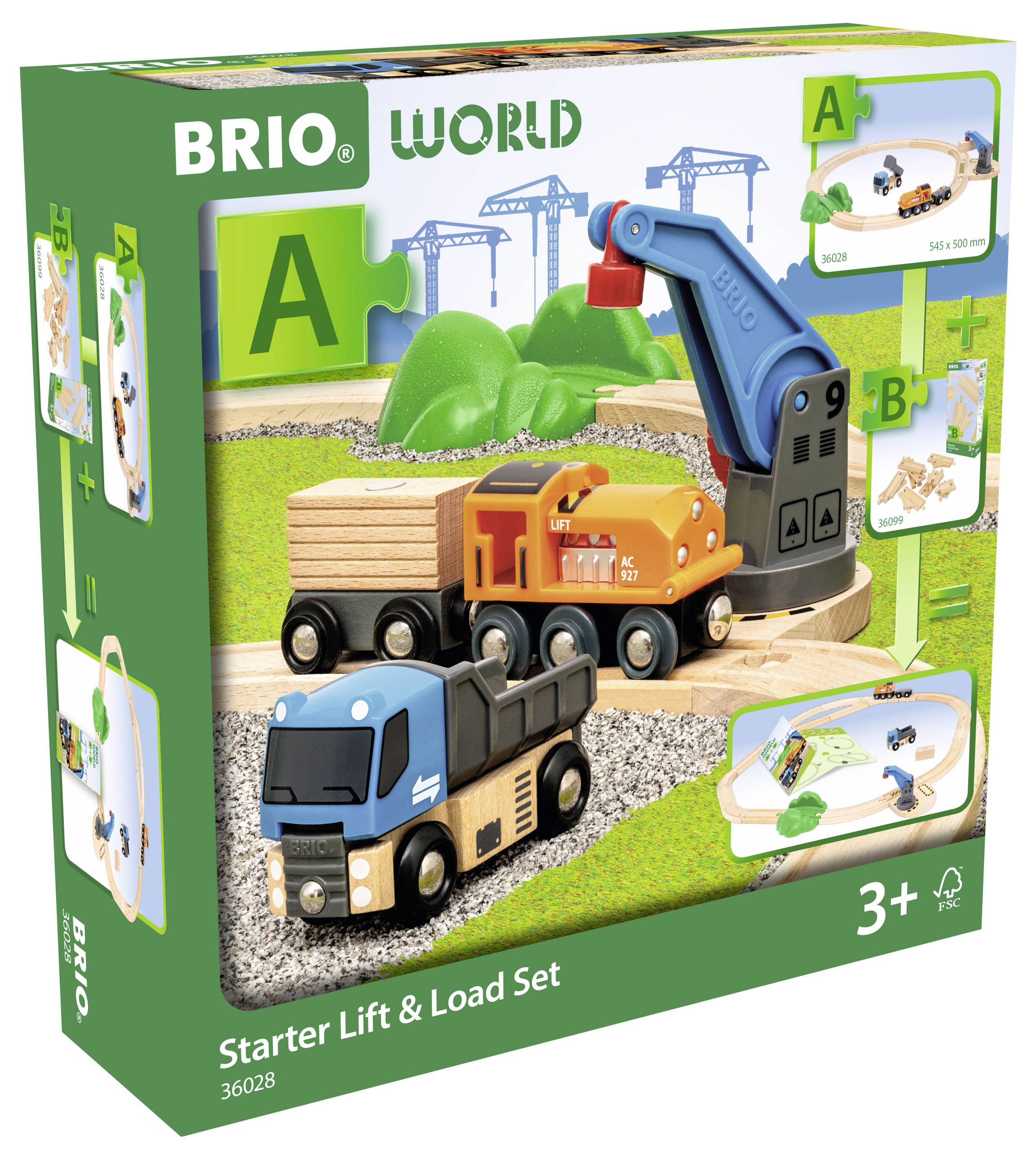 Brio 63602800 Starterset Güterzug mit Kran