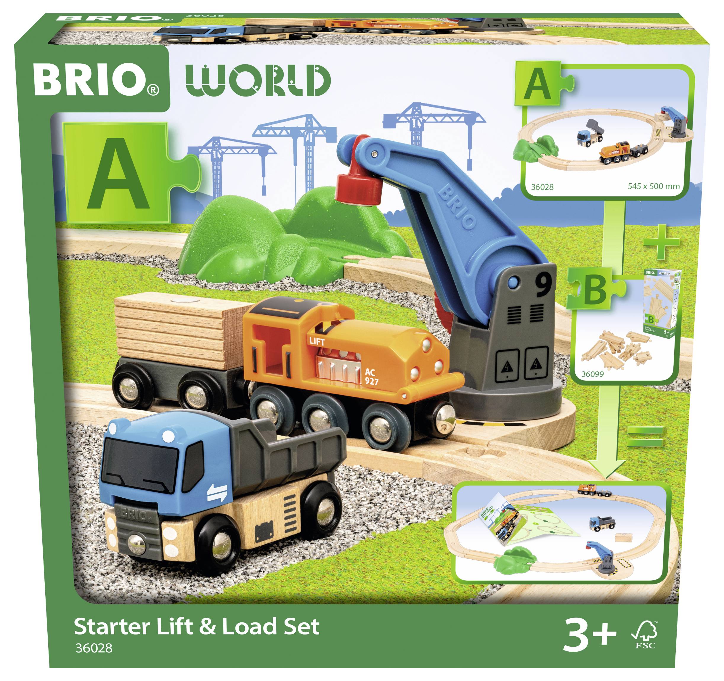 Brio 63602800 Starterset Güterzug mit Kran