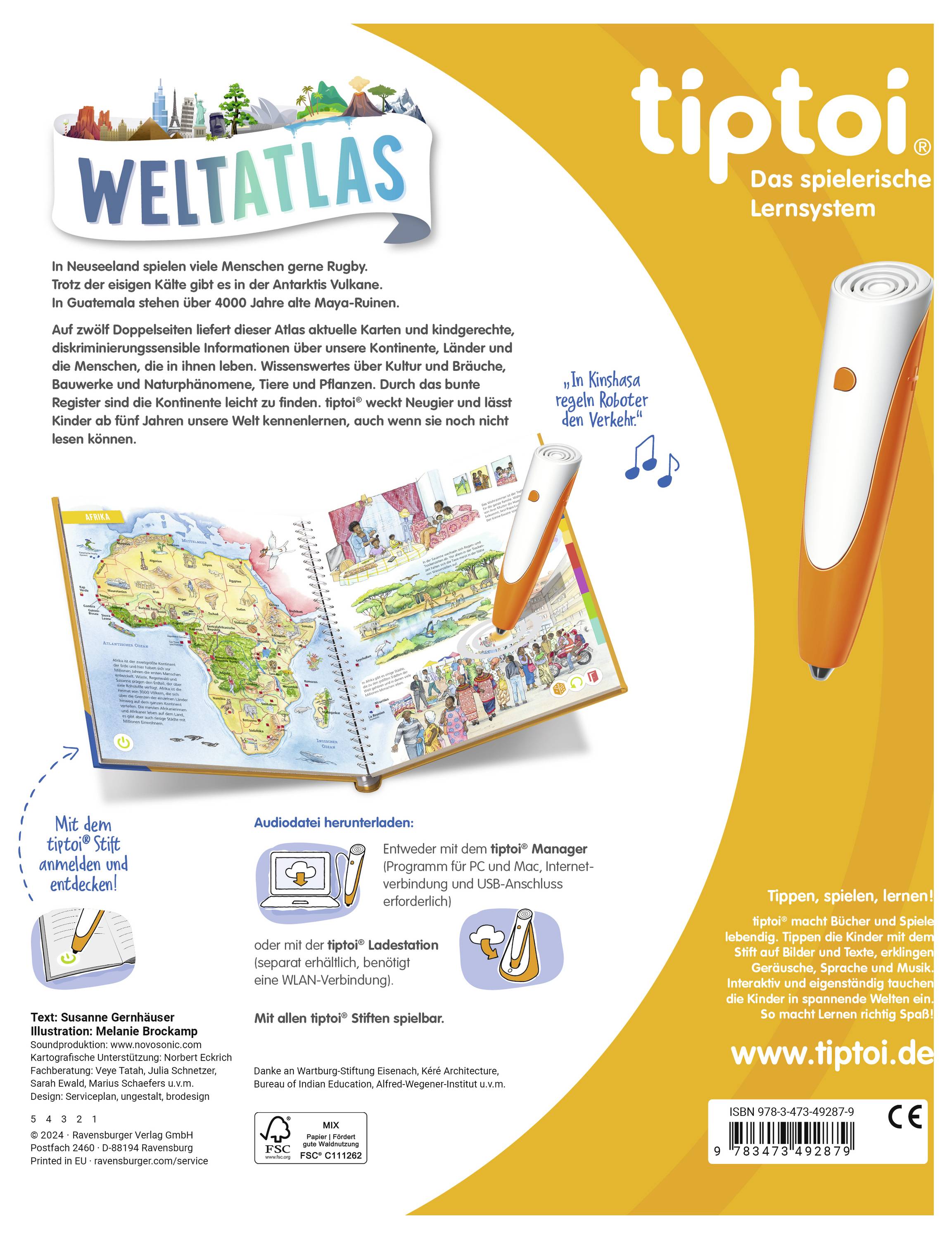 Ravensburger 49287 tiptoi® Weltatlas