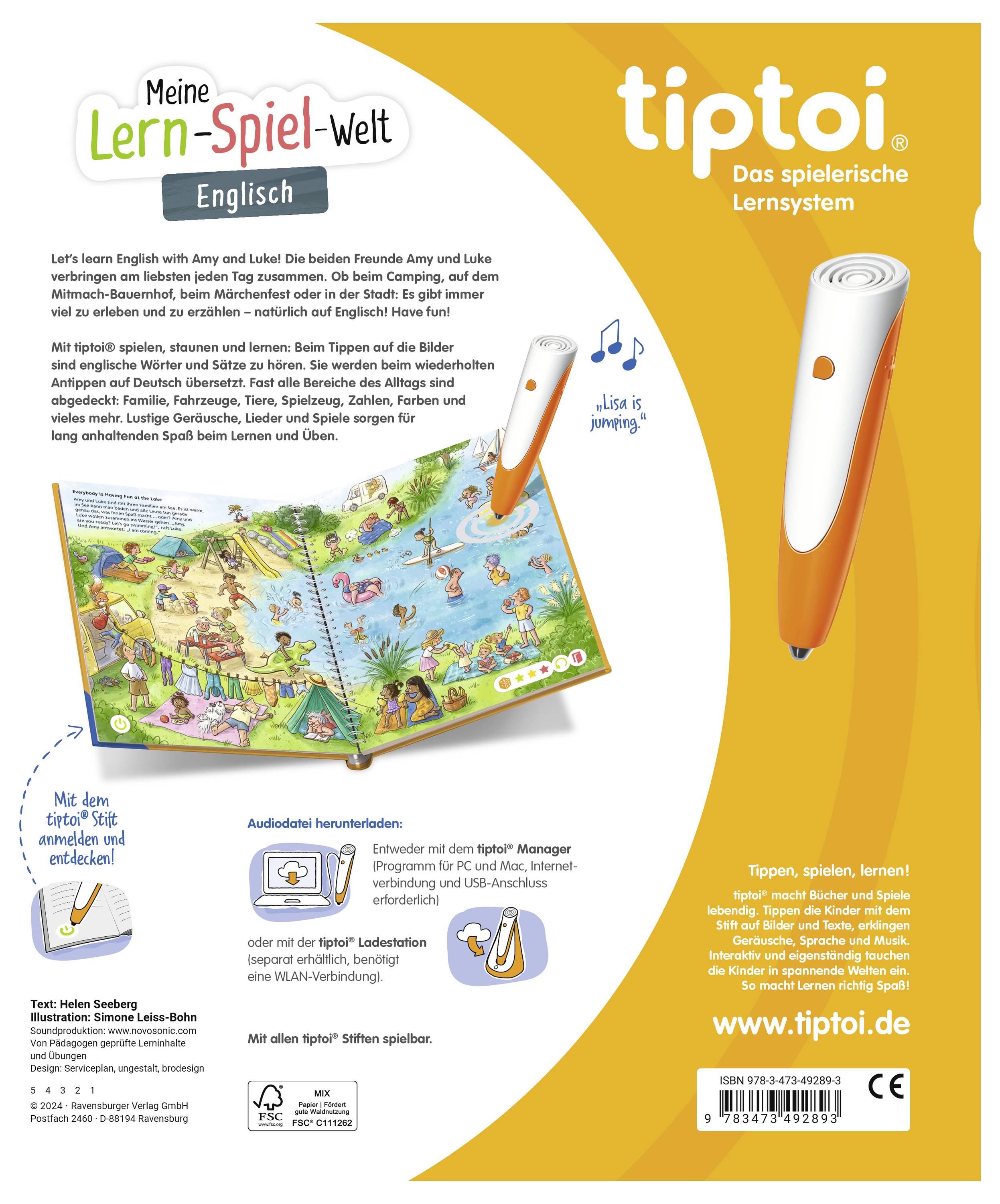 Ravensburger 49289 tiptoi® Meine Lern-Spiel-Welt: Englisch