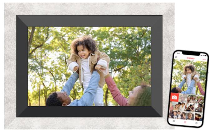 Braun Phototechnik DigiFrame 10B WiFi Digitaler WiFi-Bilderrahmen 25.7 cm 10.1 Zoll EEK: C (A - G) 1280 x 800 Pixel 32 GB Grau