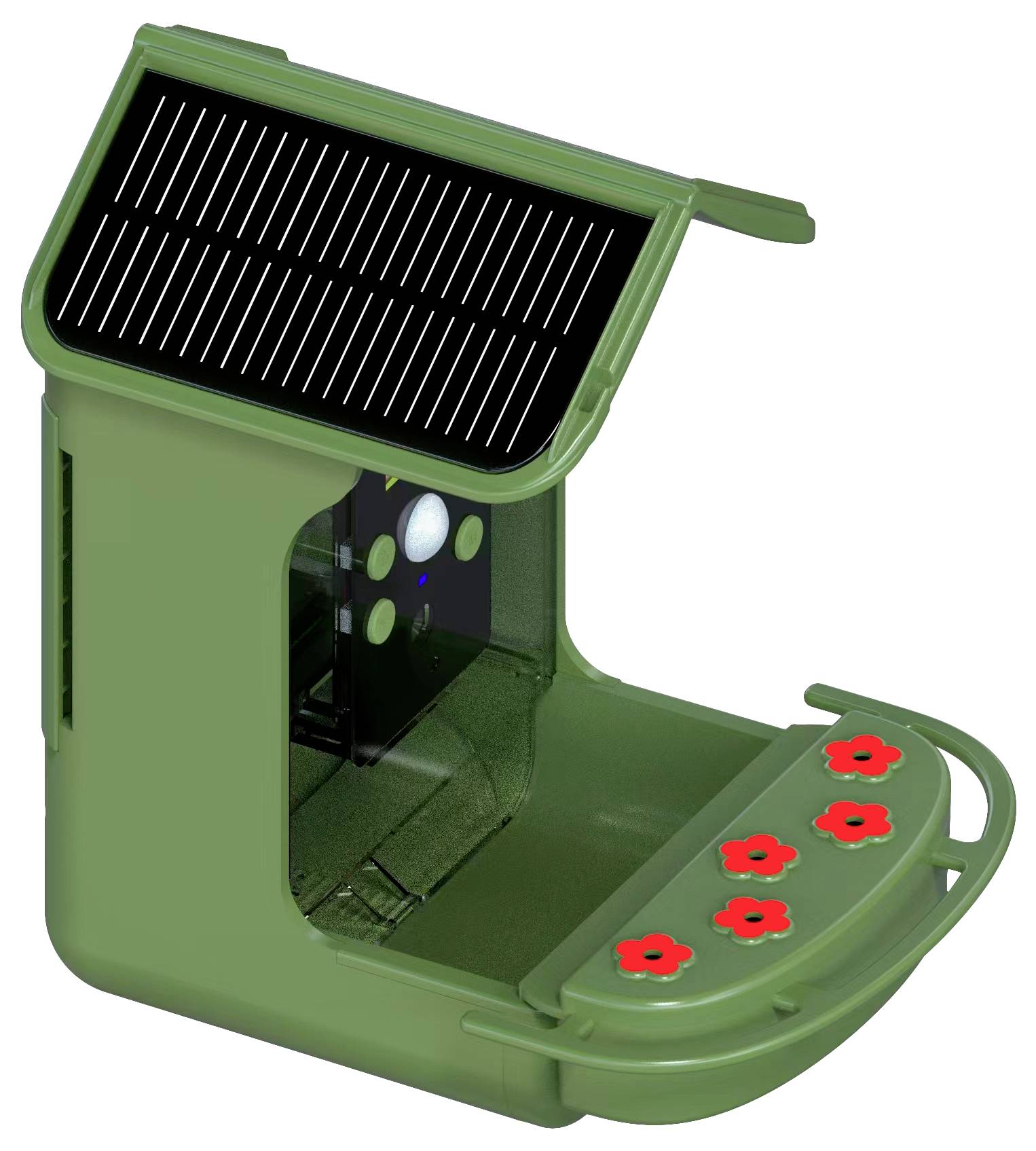 Braun Phototechnik Bird Cam 130 Solar Wildkamera mit Futterspender Grün