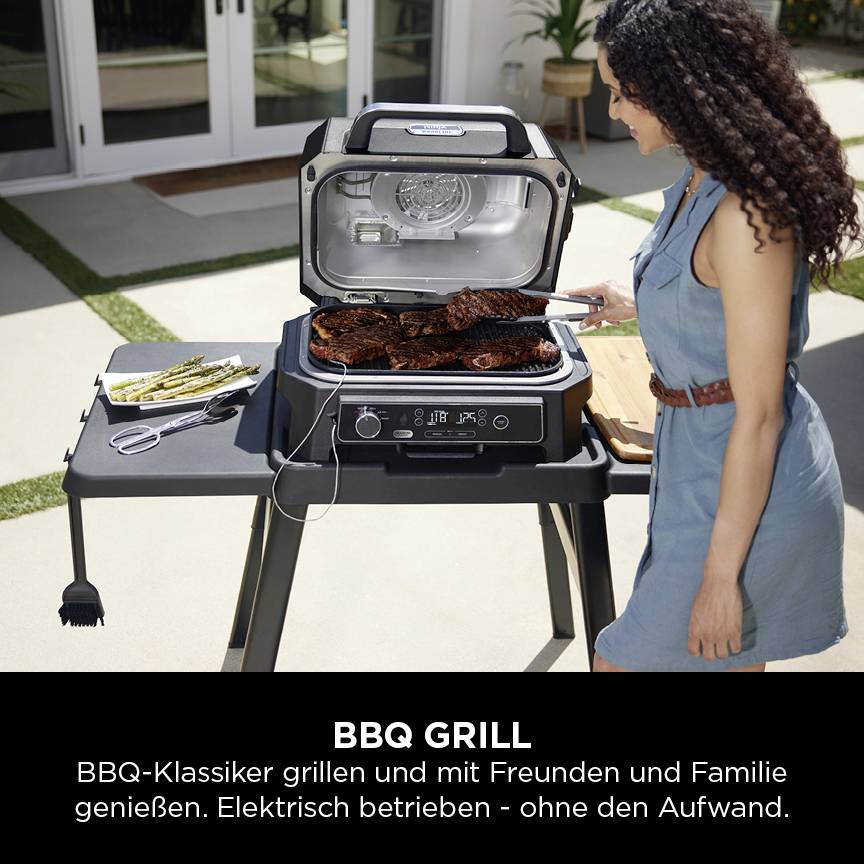 Ninja Woodfire Pro XL Elektro Elektro-Grill Schwarz, Edelstahl