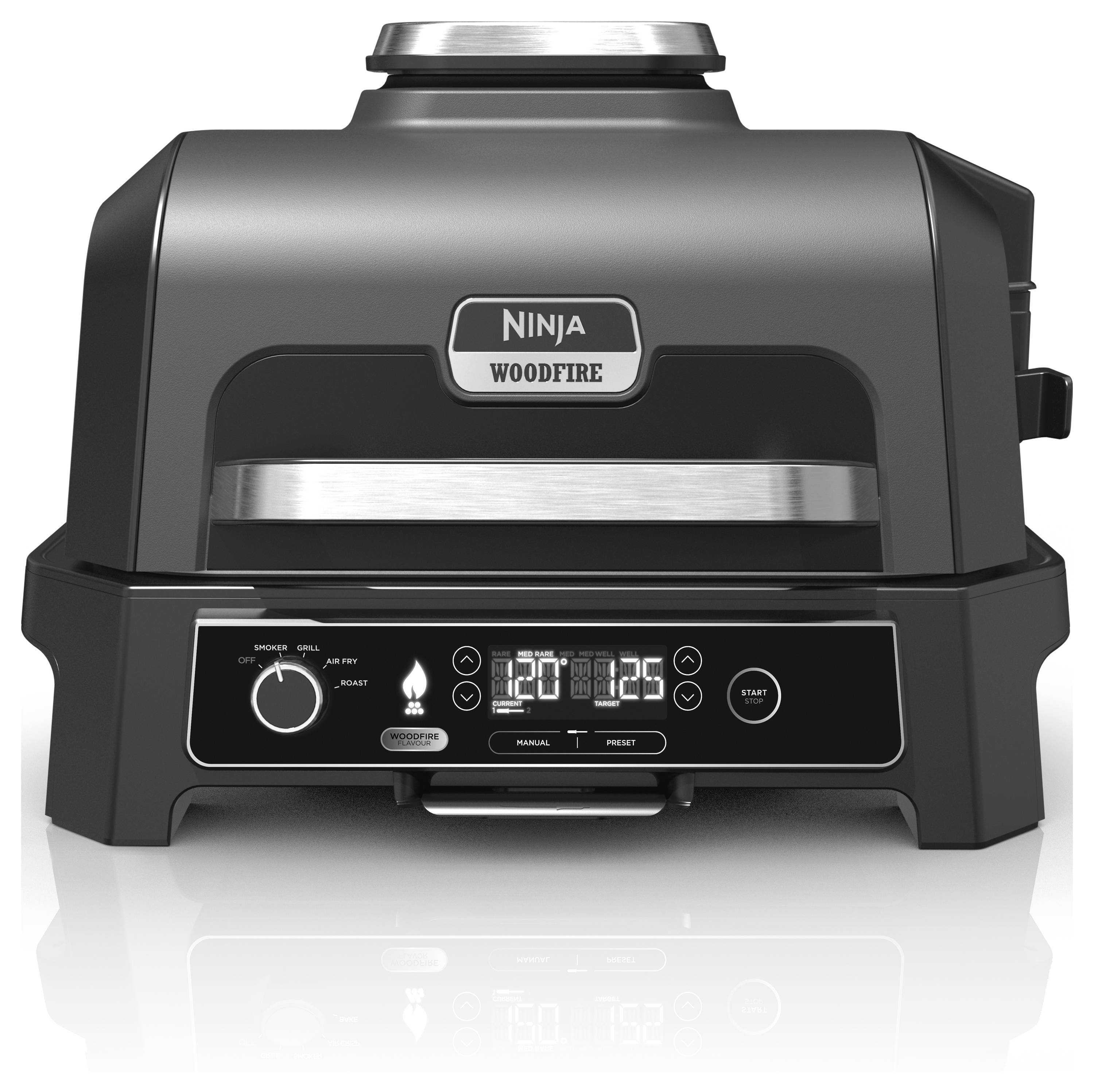 Ninja Woodfire Pro XL Elektro Elektro-Grill Schwarz, Edelstahl