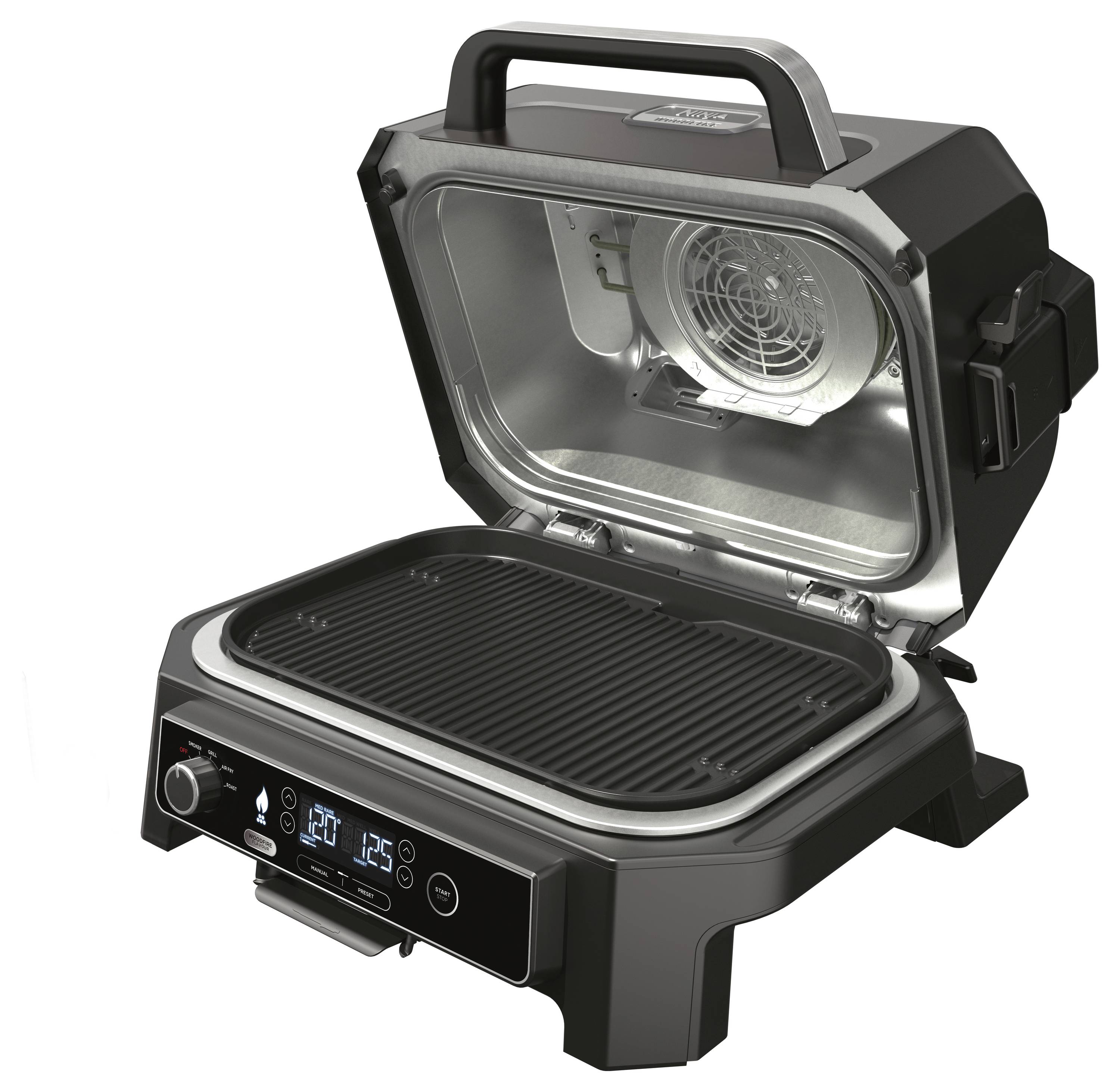 Ninja Woodfire Pro XL Elektro Elektro-Grill Schwarz, Edelstahl
