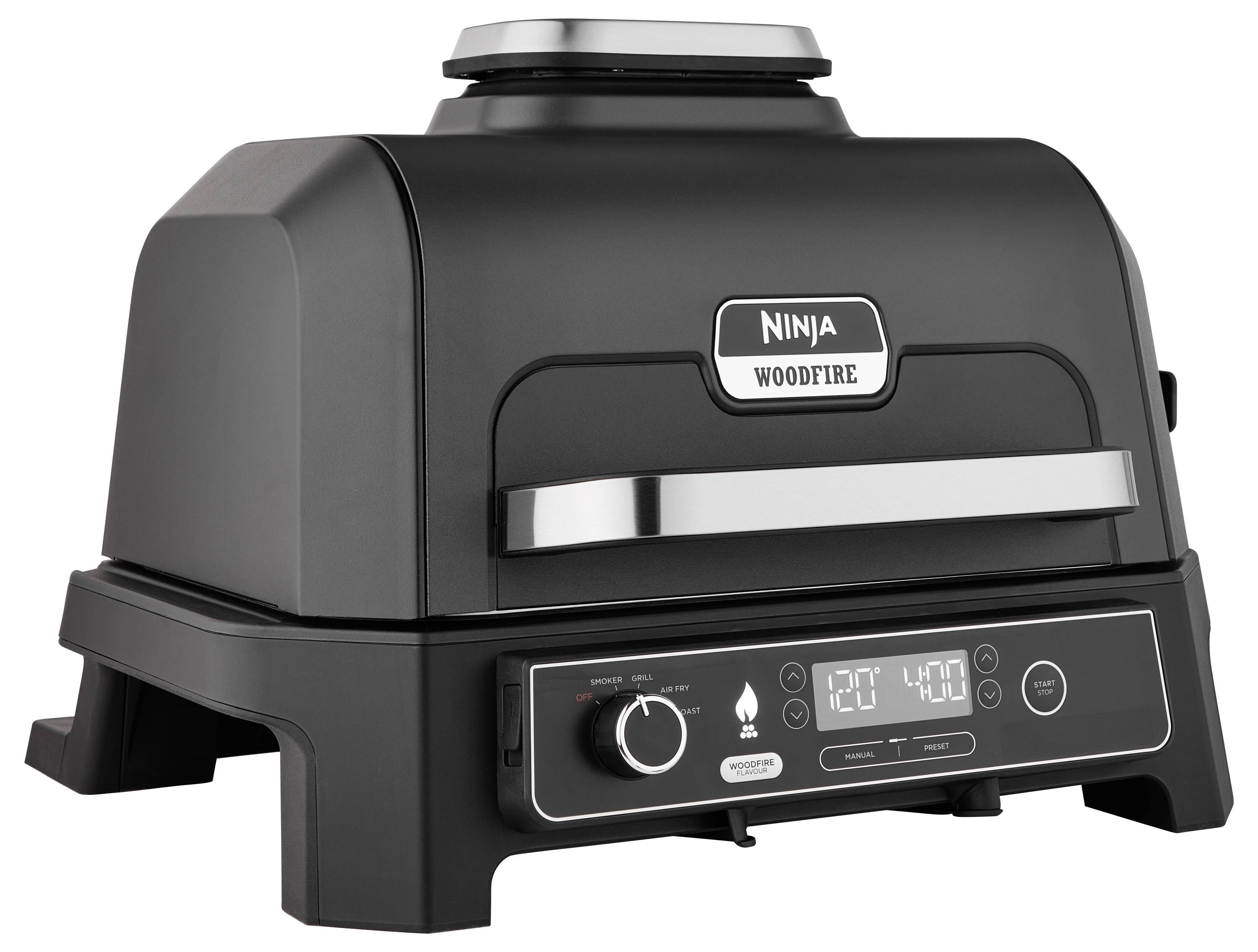 Ninja Woodfire Pro XL Elektro Elektro-Grill Schwarz, Edelstahl