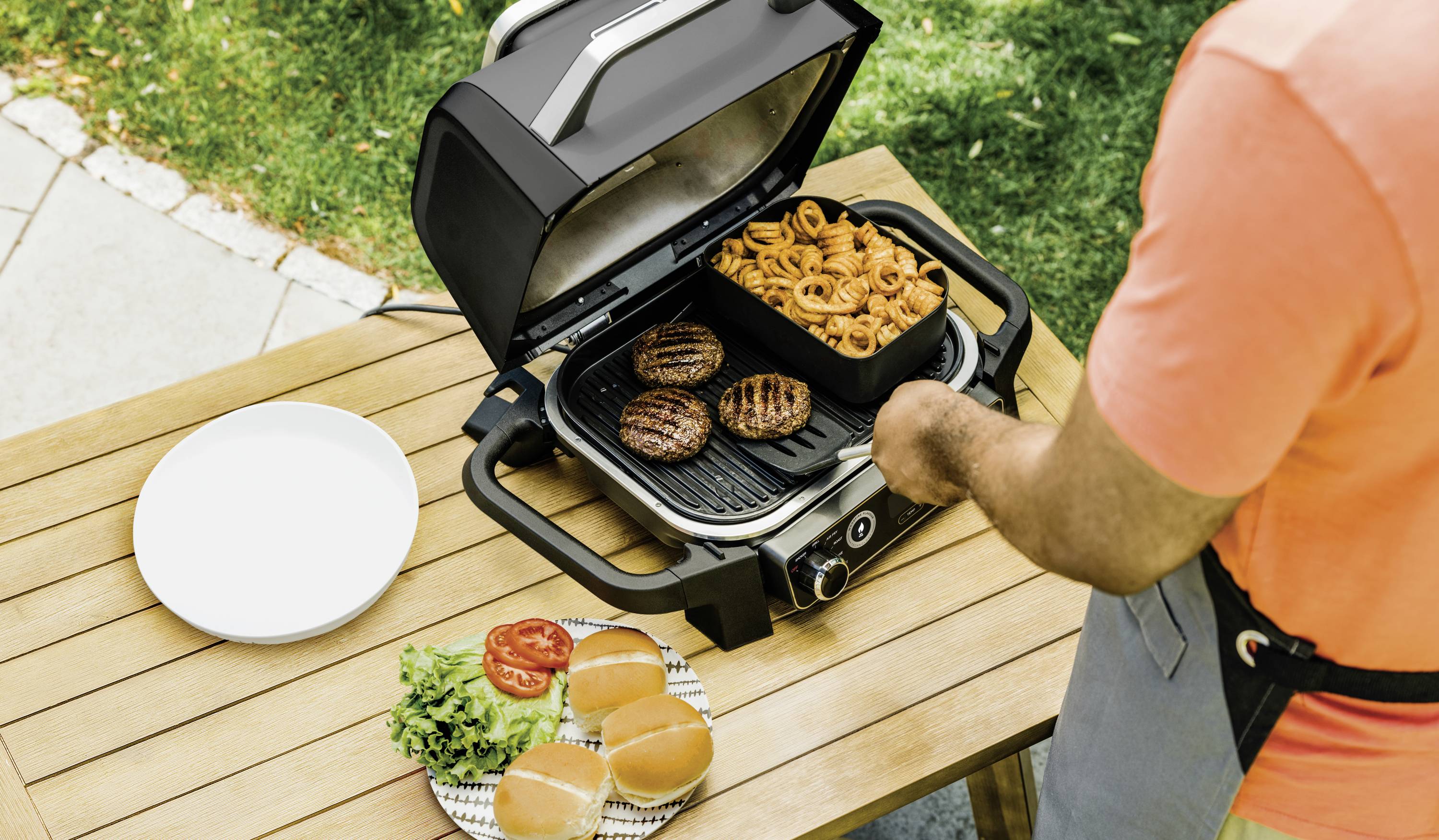 Ninja Woodfire Grillkorb Schwarz