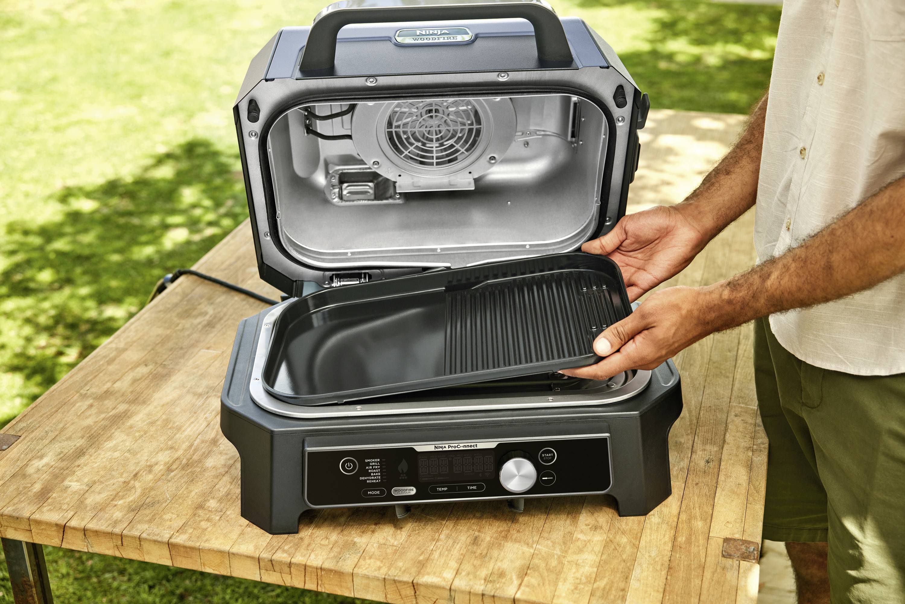 Ninja Woodfire XL Grillplatte Schwarz