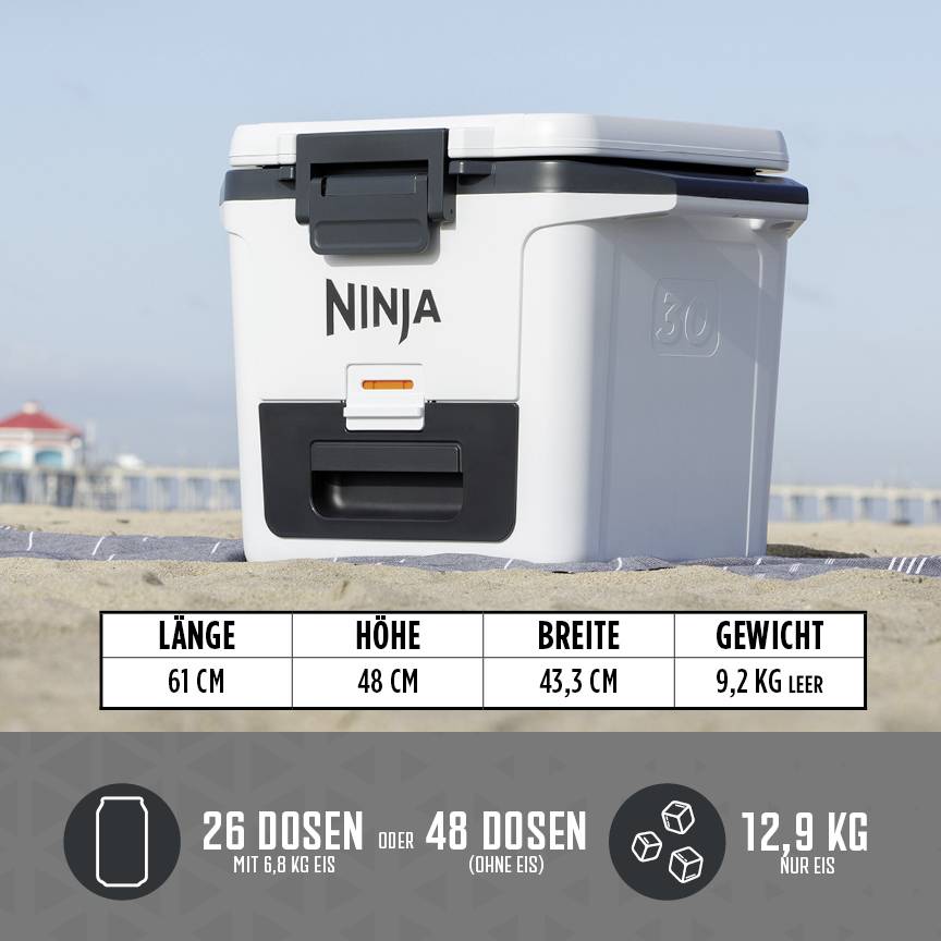 Ninja FrostVault Kühlbox Passiv Weiß, Schwarz 28 l